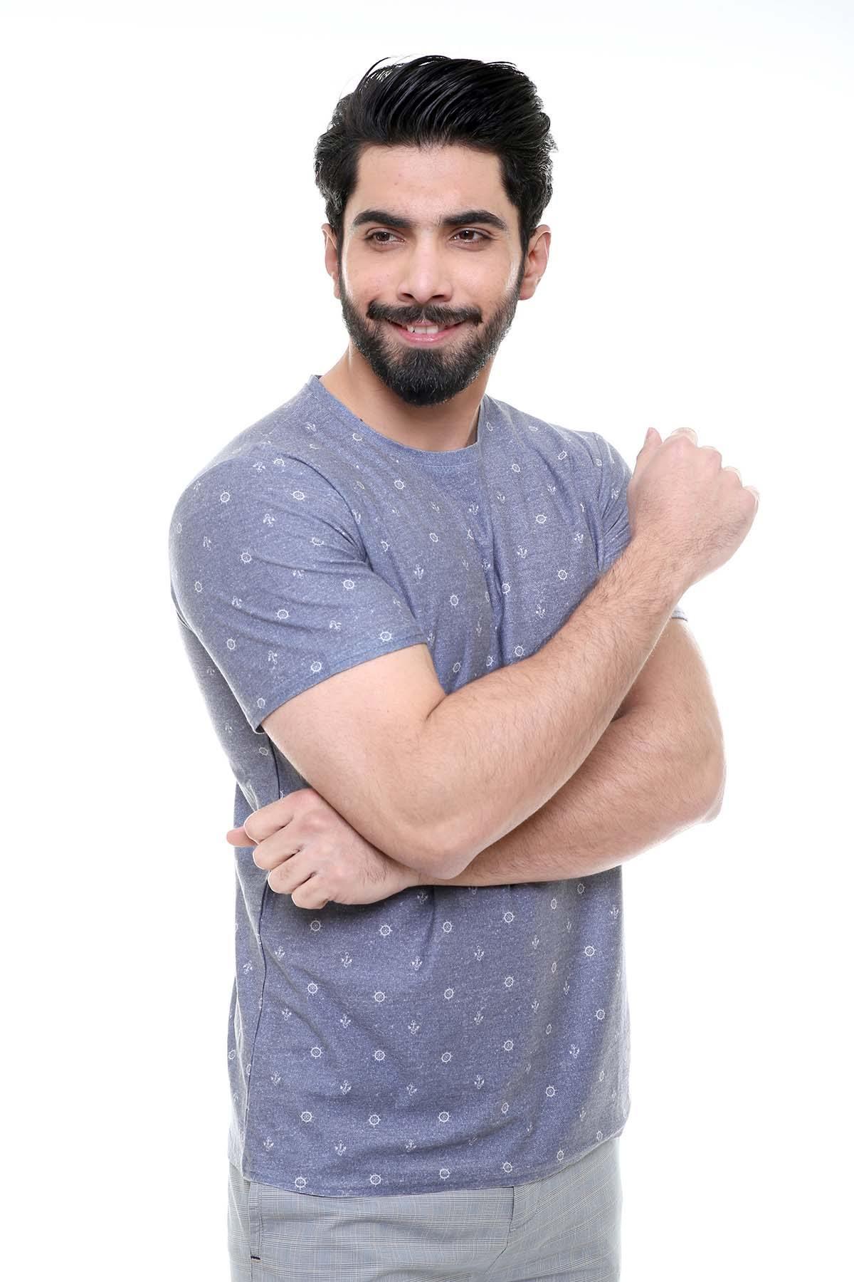 T SHIRT ROUND NECK  BLUE - Image 2