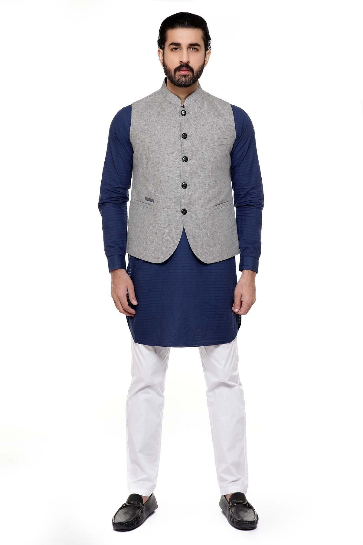 WAIST COAT BLACK GREY