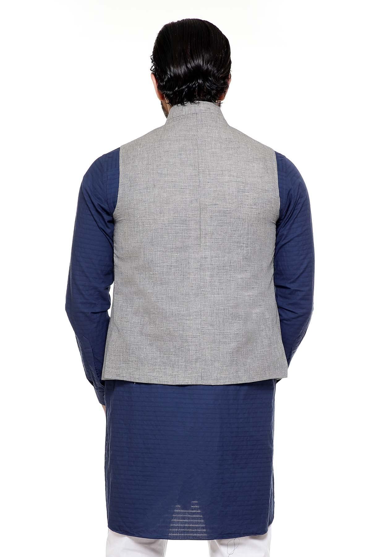 WAIST COAT BLACK GREY - Image 3