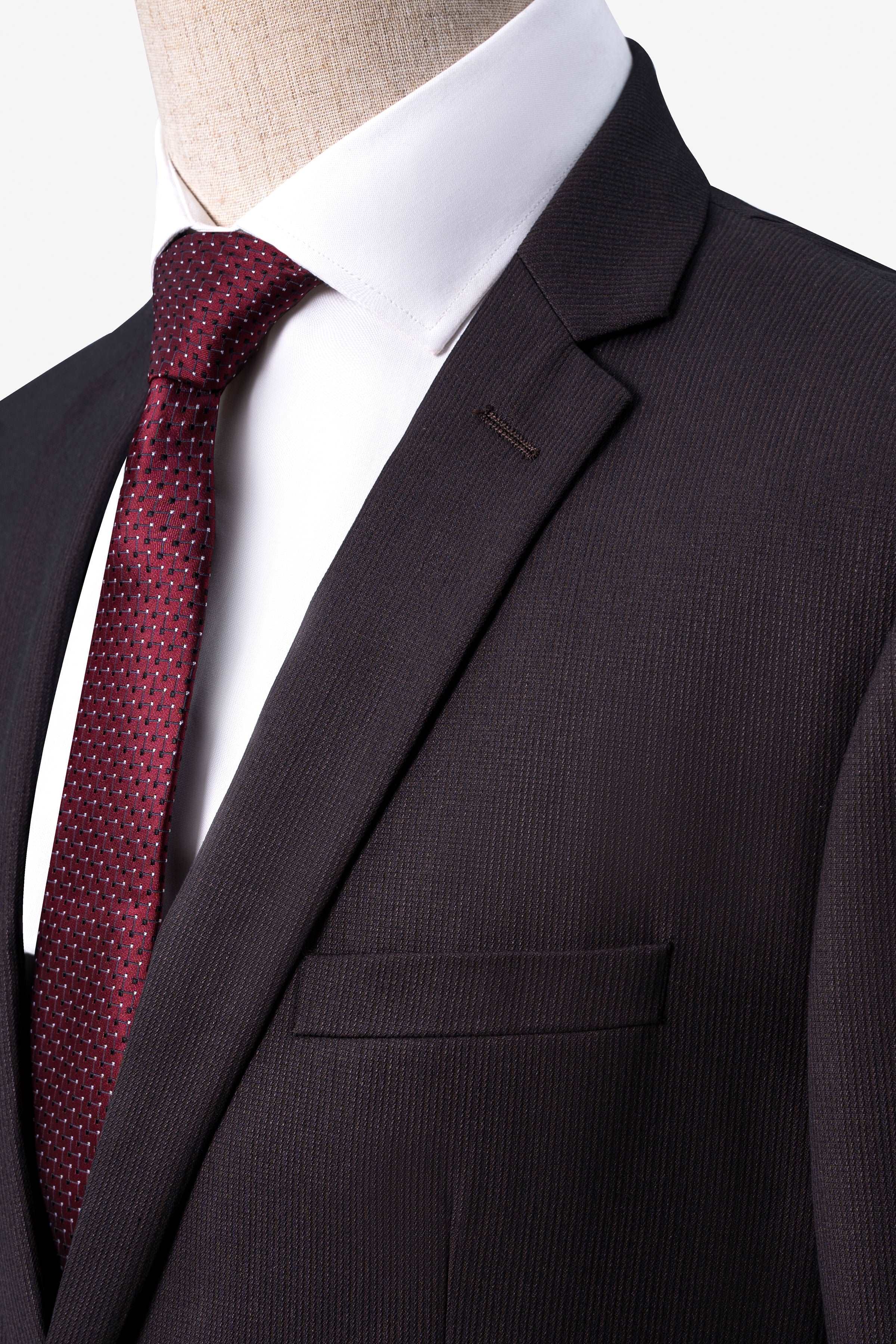 2 PIECE SUIT CLASSIC FIT BROWN - Image 2
