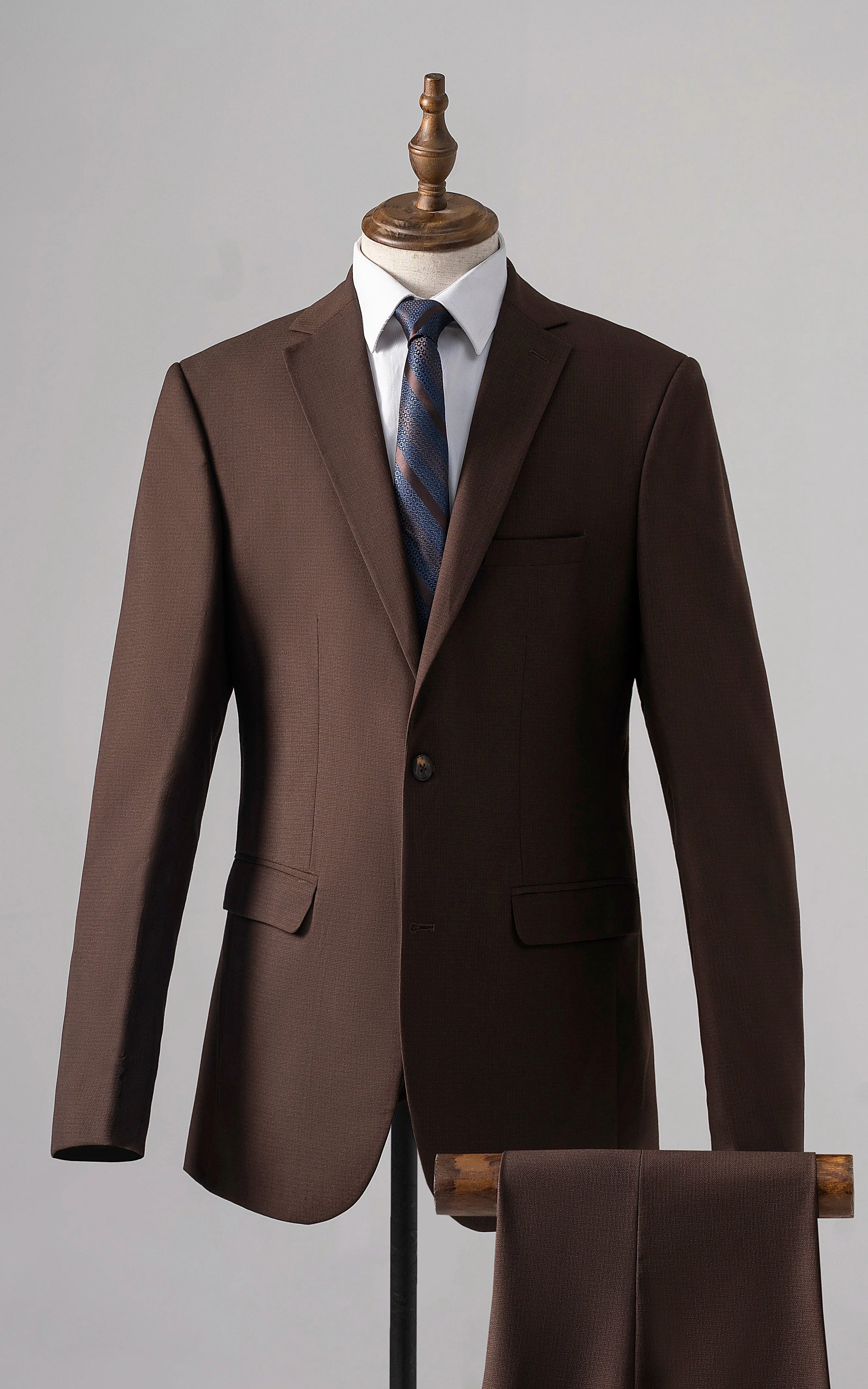 2 PIECE SUIT DARK BROWN - Image 6