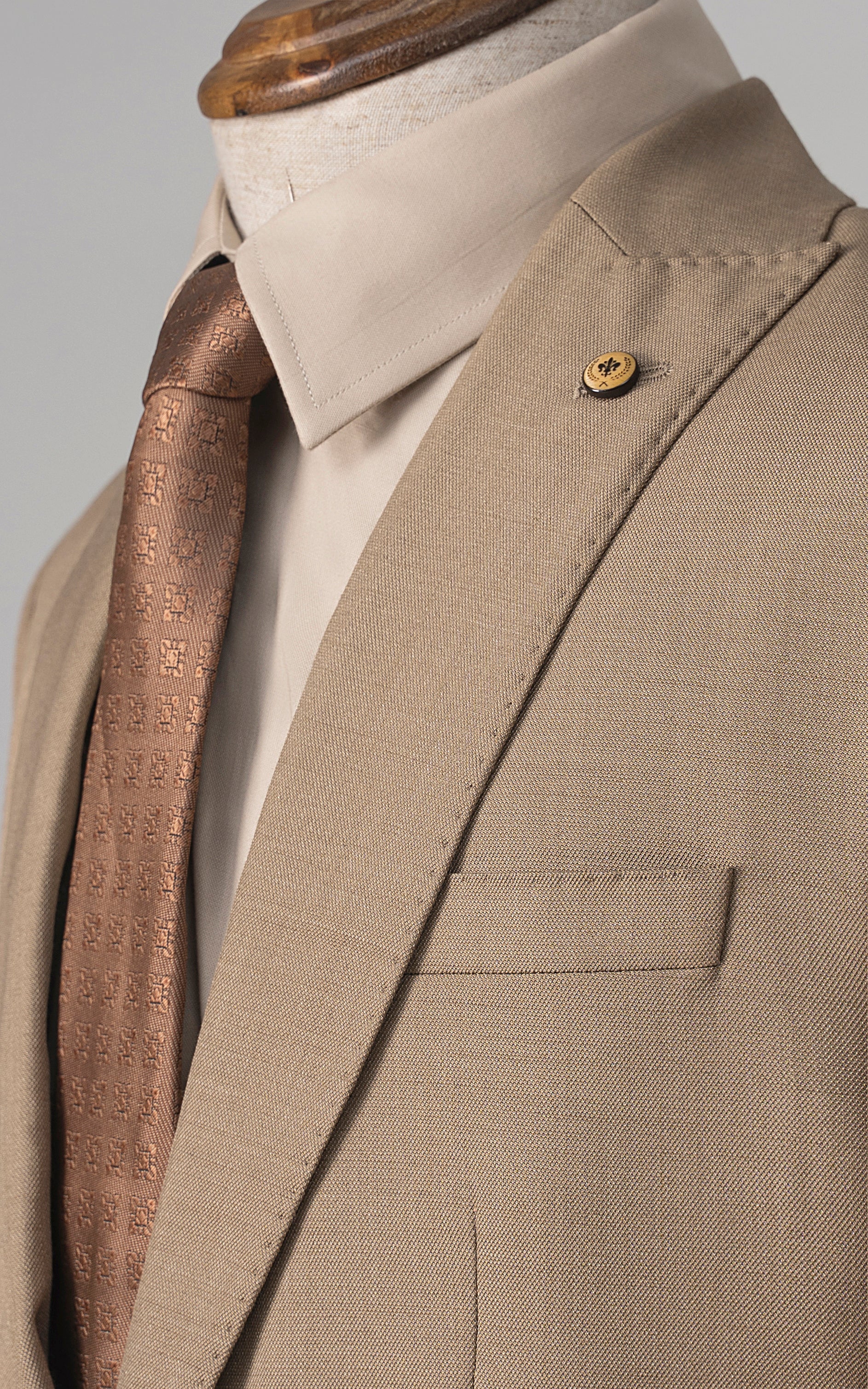 2 PIECE SUIT KHAKI - Image 2