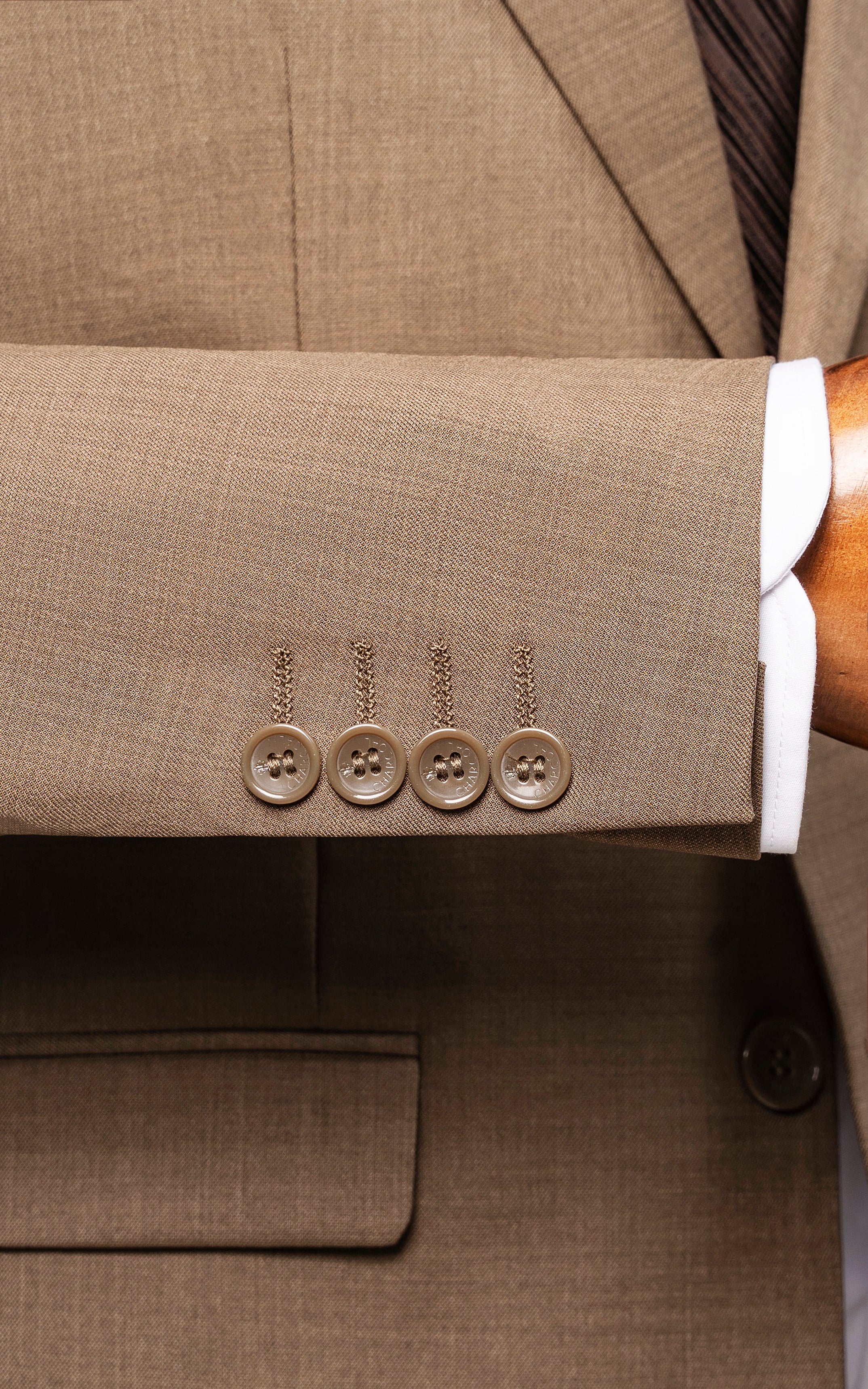2 PIECE SUIT SLIM FIT KHAKI GREY - Image 6