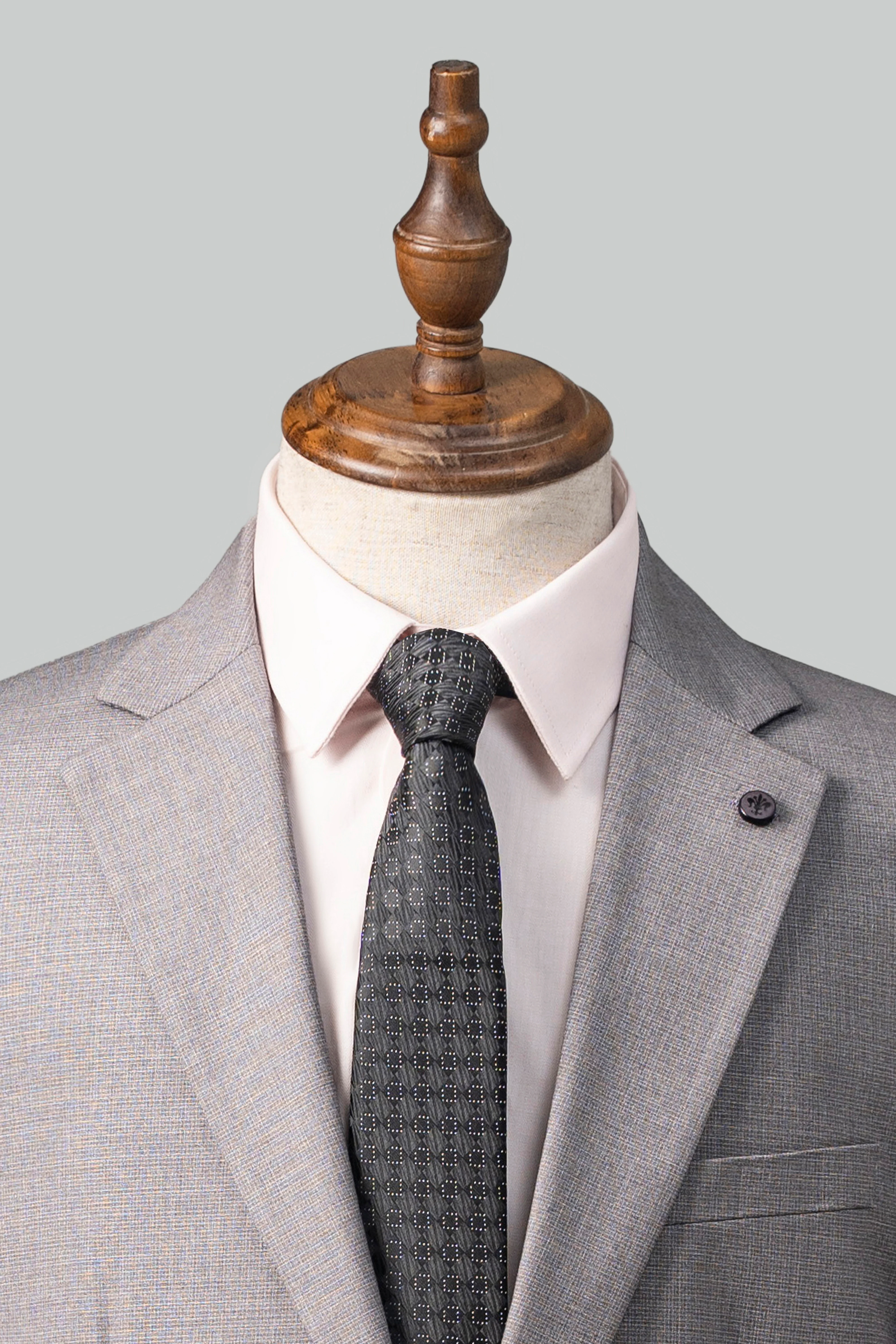 2 PIECE SUIT SLIM FIT LIGHT GREY - Image 2