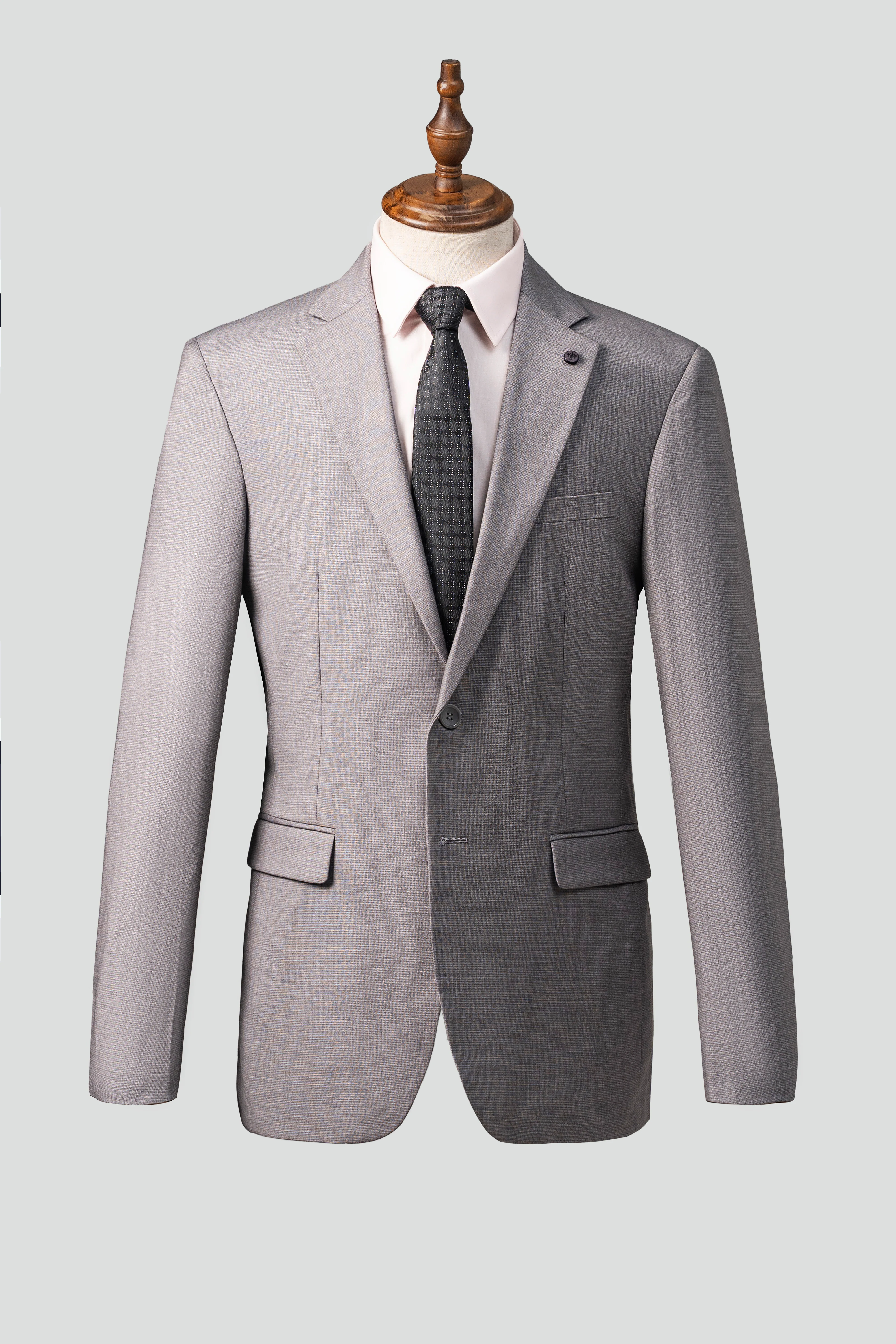 2 PIECE SUIT SLIM FIT LIGHT GREY - Image 4