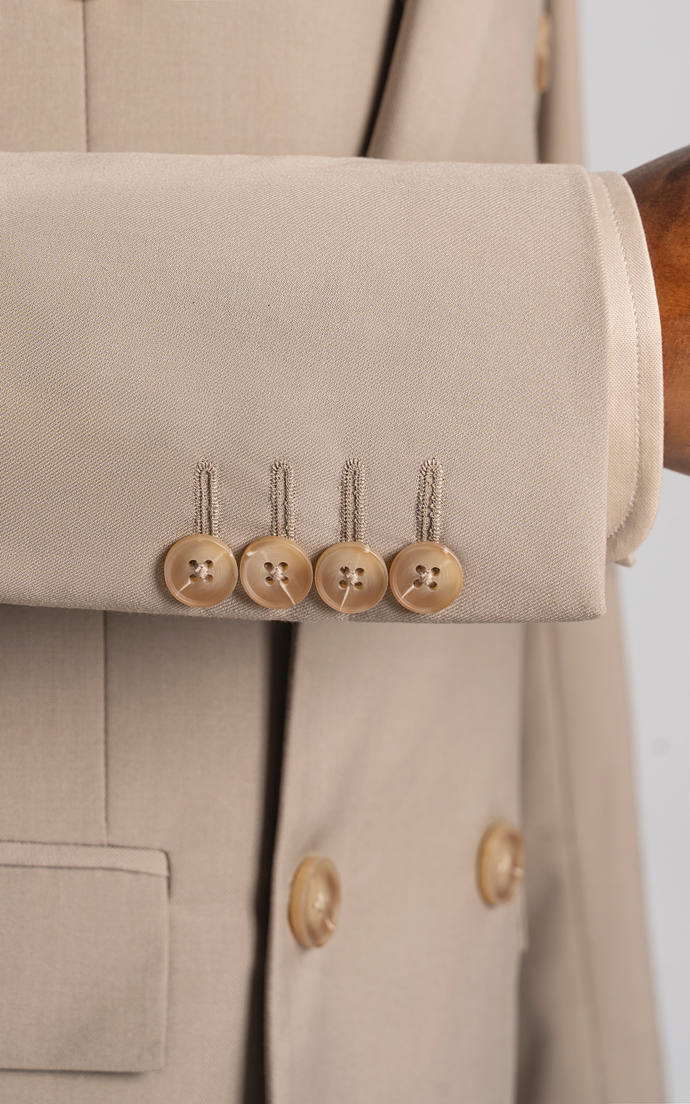 2 PIECE SUIT LIGHT KHAKI - Image 4