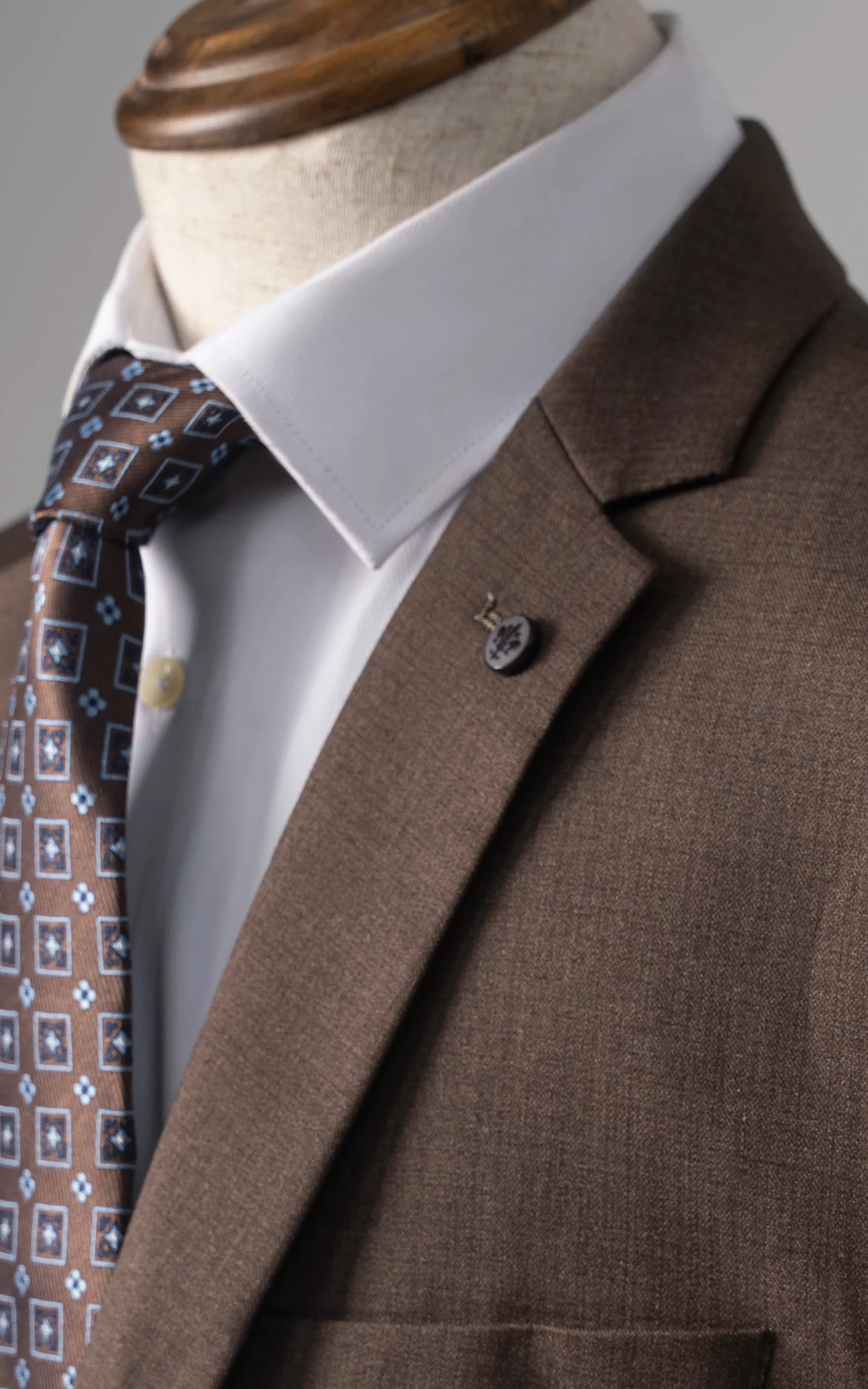 2 PIECE SUIT SLIM FIT BROWN - Image 3