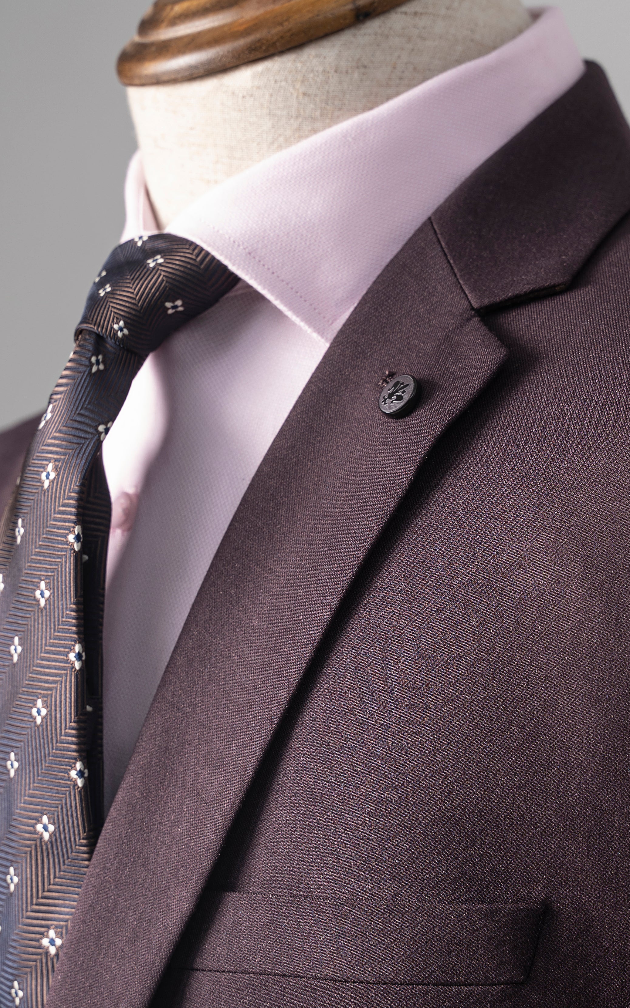 2 PIECE SUIT SLIM FIT MAROON - Image 2