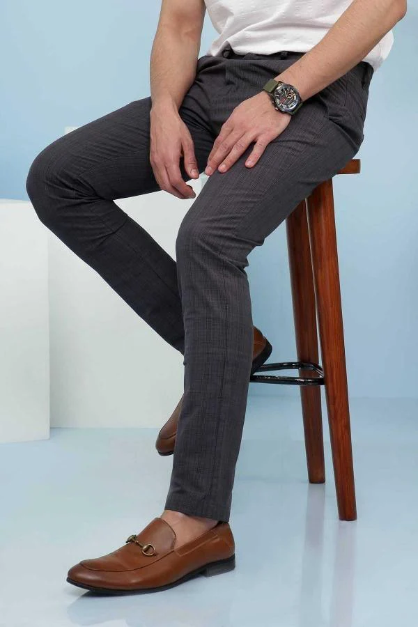 CASUAL PANT CROSS POCKET SLIM FIT DARK GREY - Image 3