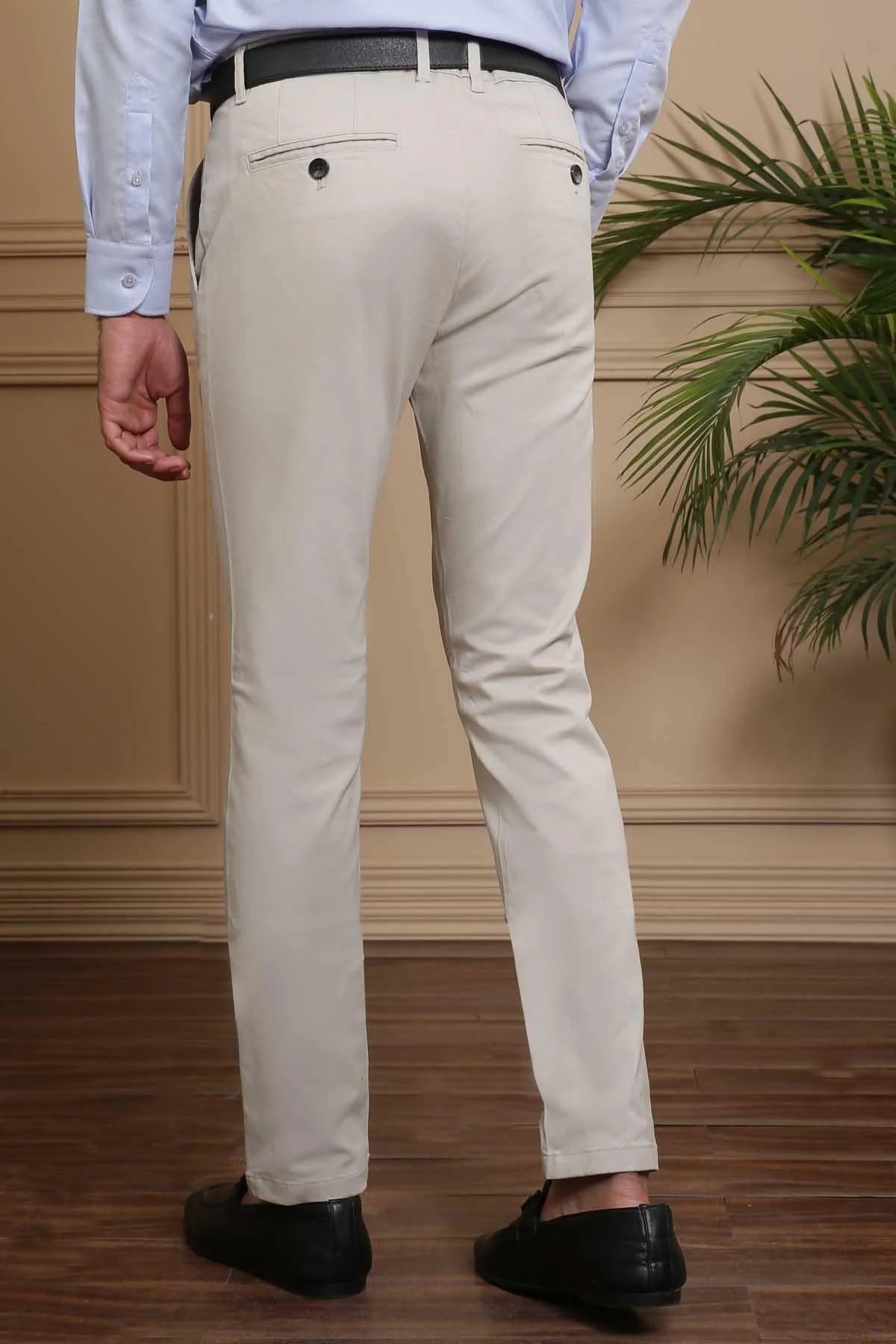 CASUAL PANT CROSS POCKET SLIM FIT BEIGE - Image 2