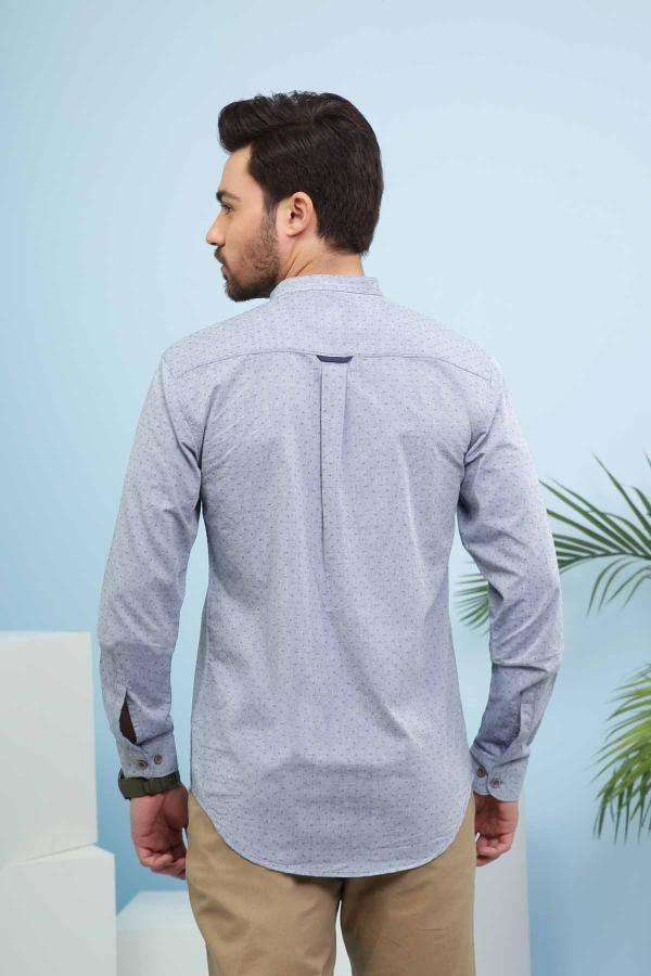 CASUAL SHIRT FULL SLEEVE SLIM FIT BLUE - Image 3