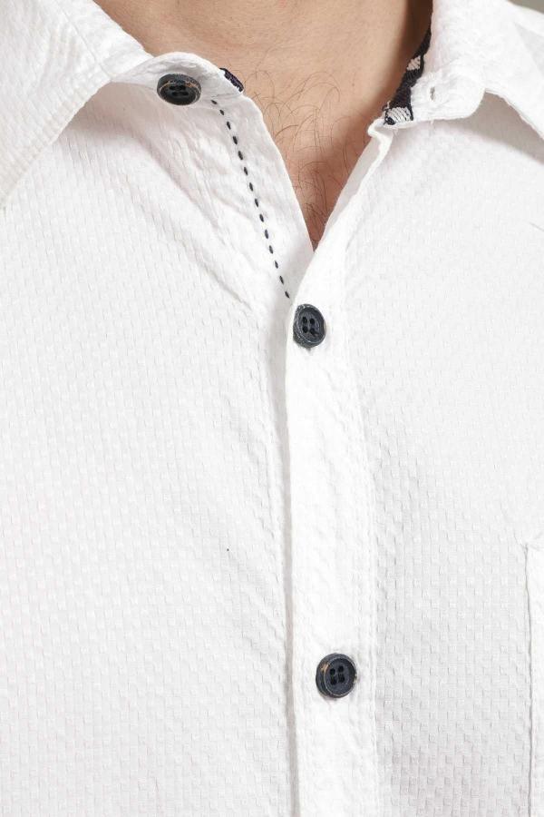 CASUAL SHIRTS FULL SLEEVE SLIM FIT WHITE - Image 3