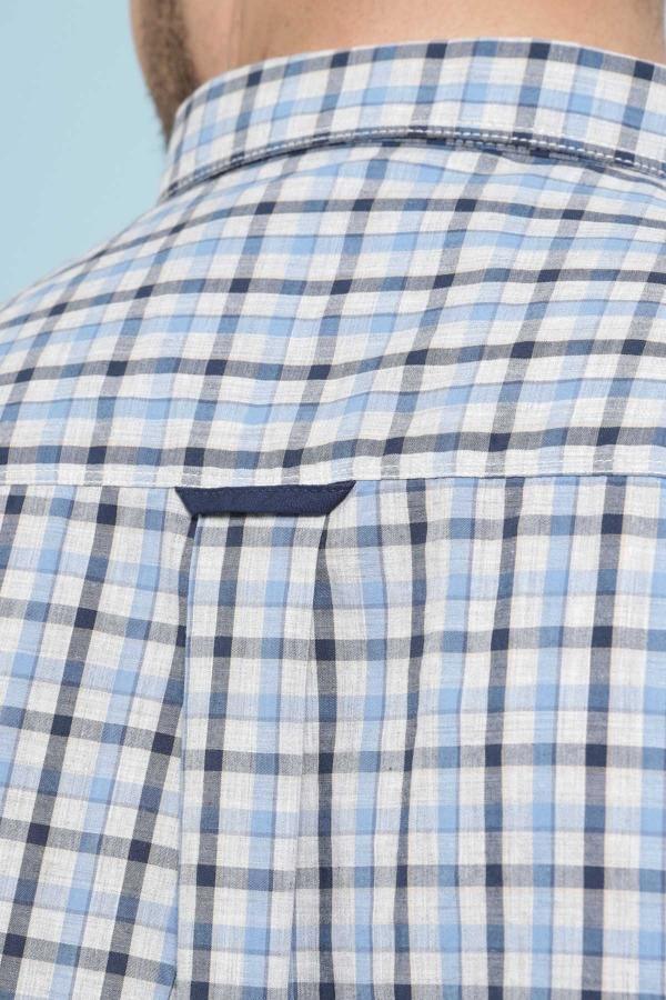 CASUAL SHIRTS FULL SLEEVE SLIM FIT BLUE GREY - Image 4