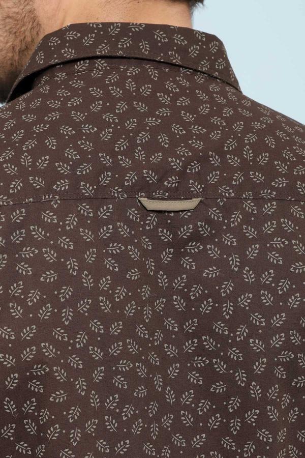 CASUAL SHIRT FULL SLEEVE BROWN - Image 3