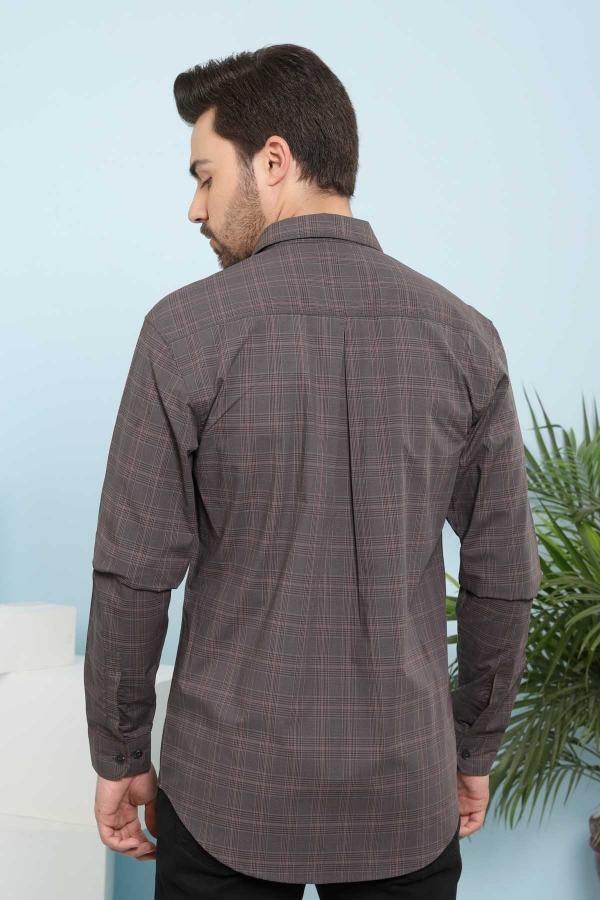CASUAL SHIRT FULL SLEEVE BROWN - Image 4