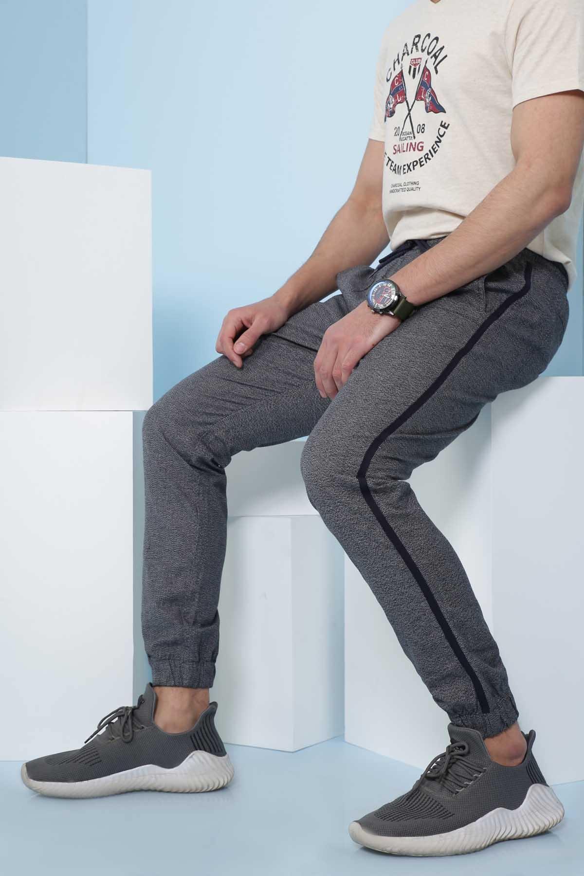 CASUAL TROUSER  SLIM FIT BLACK GREY - Image 3