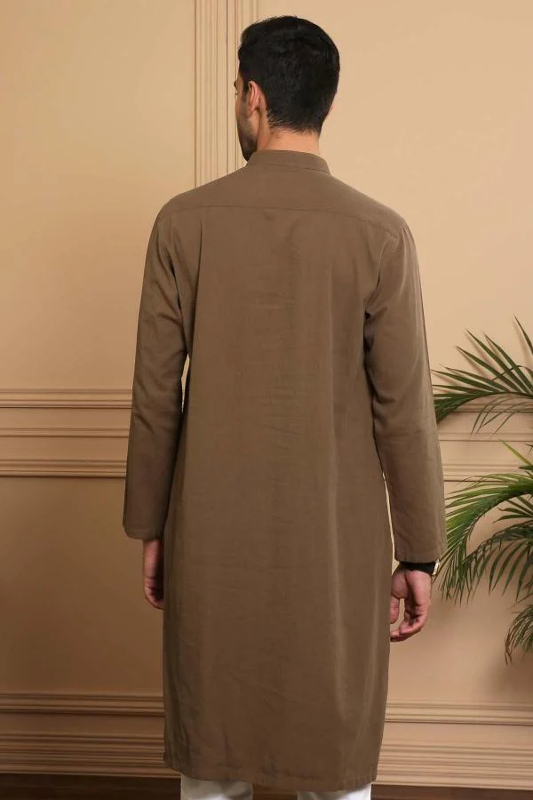 KURTA BAN COLLAR GREEN - Image 2