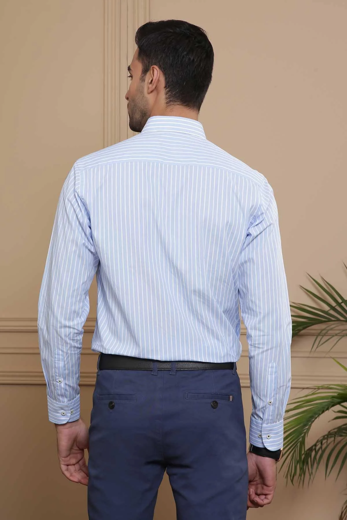 SEMI FORMAL FULL SLEEVE SLIM FIT SKY WHITE LINE - Image 2