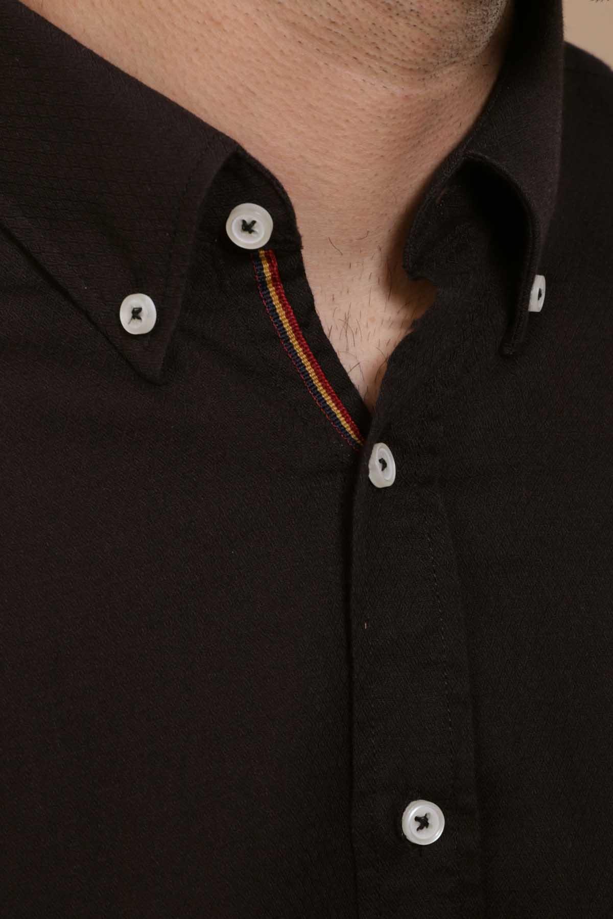 SMART SHIRT FULL SLEEVE SLIM FIT BLACK - Image 2