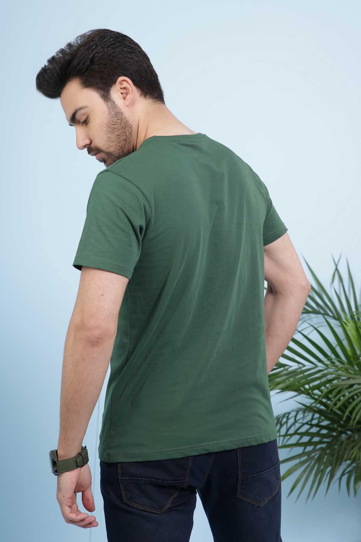 T SHIRT ROUND NECK GREEN - Image 3