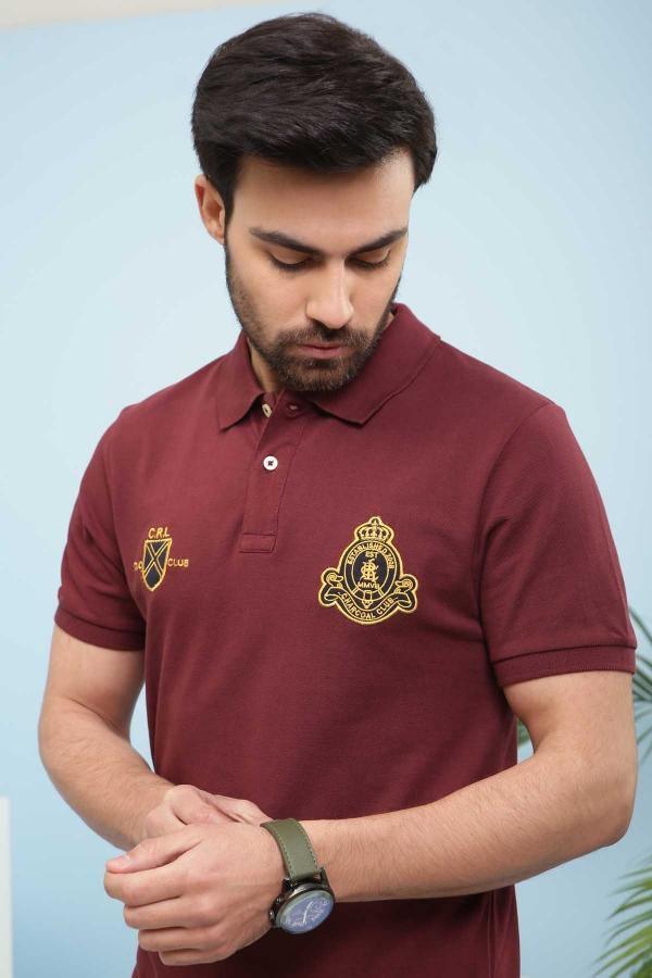 T SHIRT POLO MAROON - Image 2