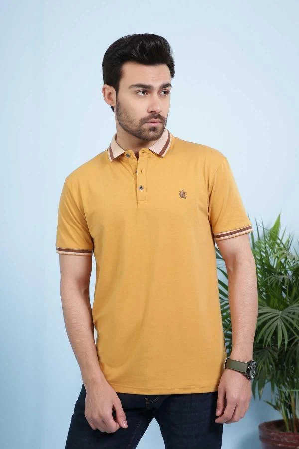T SHIRT POLO MUSTARD