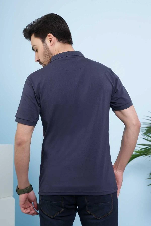 T SHIRT POLO MAROON NAVY - Image 3