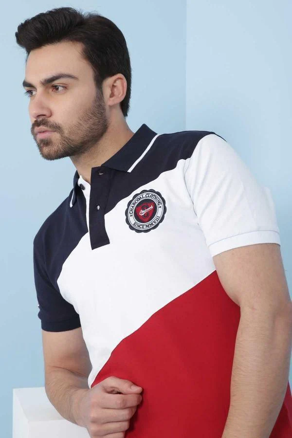 T SHIRT POLO MAROON NAVY - Image 2