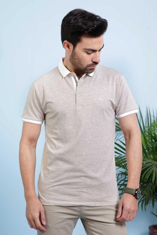 T SHIRT POLO  LIGHT BROWN