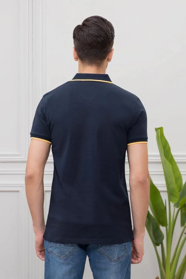 TIPPING POLO SHIRT NAVY - Image 2