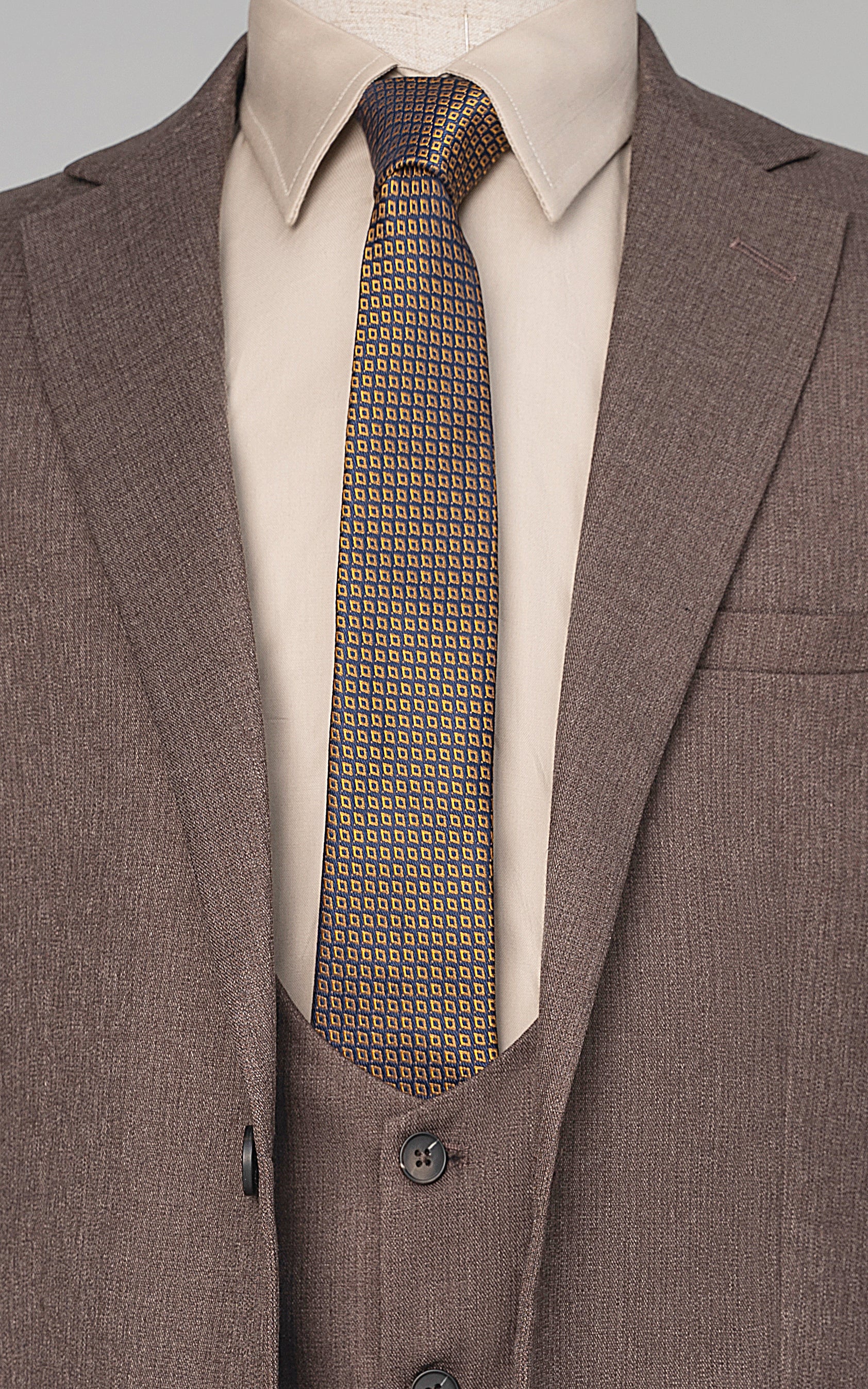 3 PIECE SUIT BROWN - Image 2