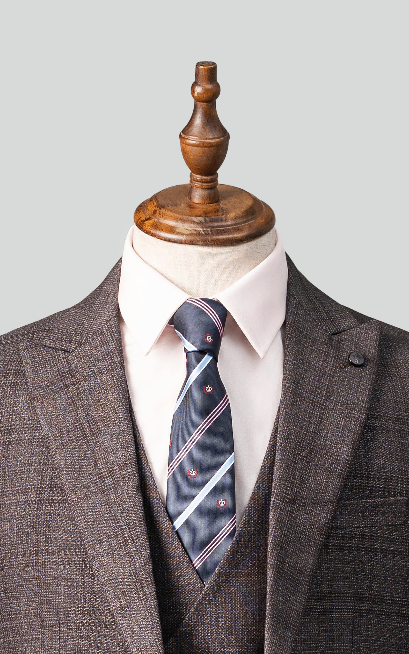 3 PIECE SUIT SLIM FIT BROWN - Image 7