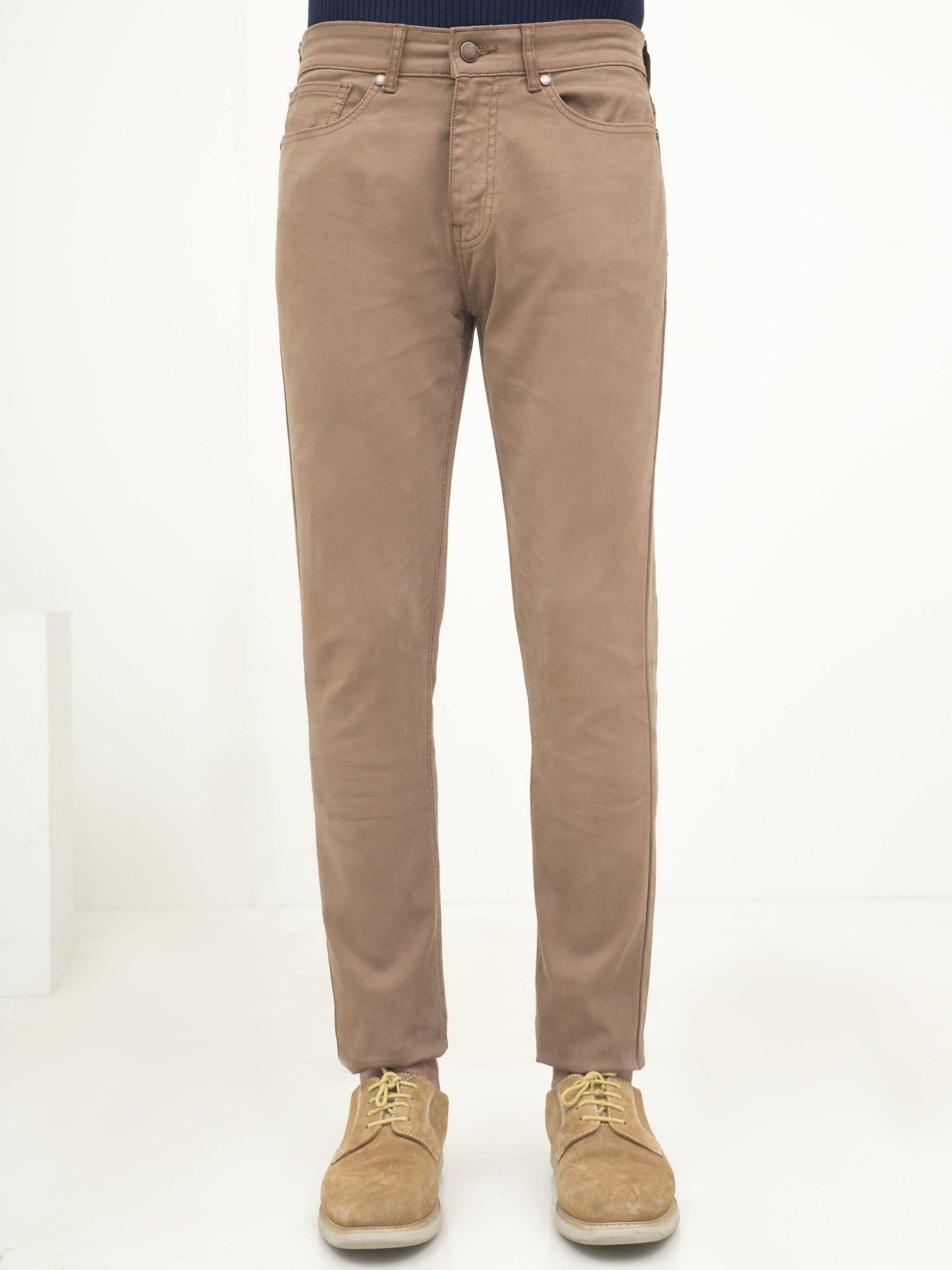 5 POCKET SLIM FIT CASUAL PANT KHAKI - Image 2