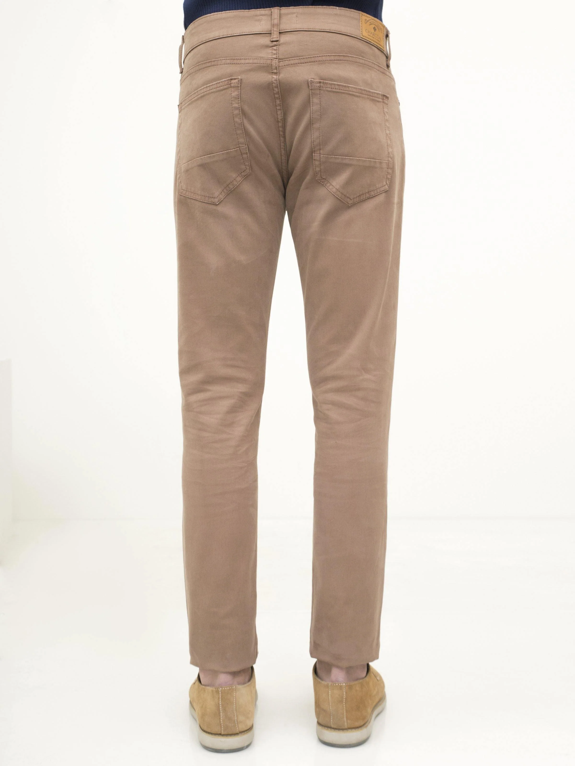 5 POCKET SLIM FIT CASUAL PANT KHAKI - Image 3
