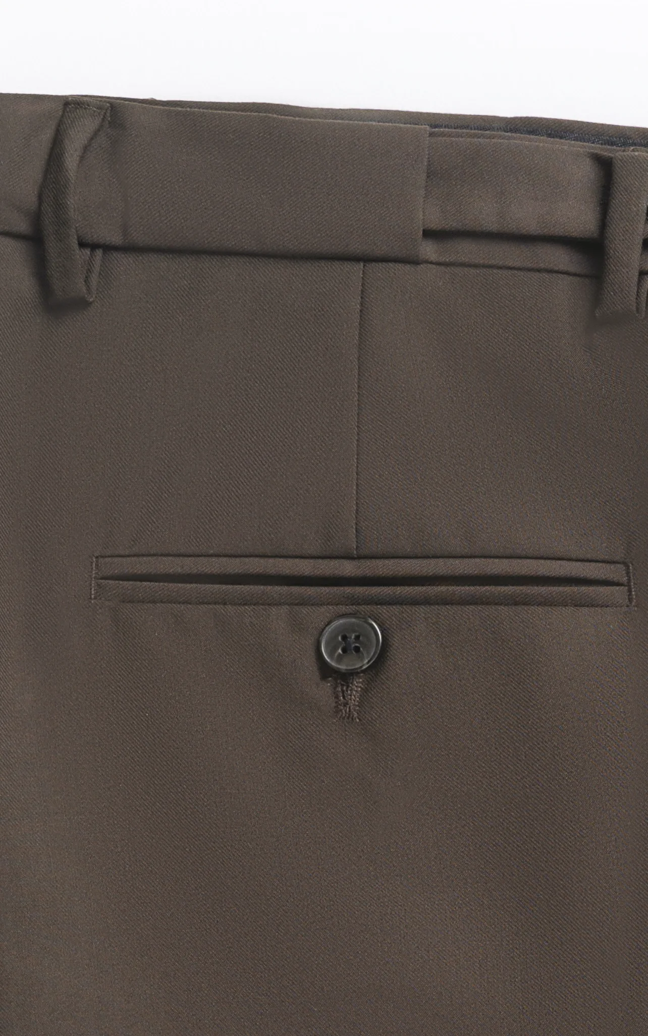 Adjustable Pleated Pant Dark Brown - Image 4