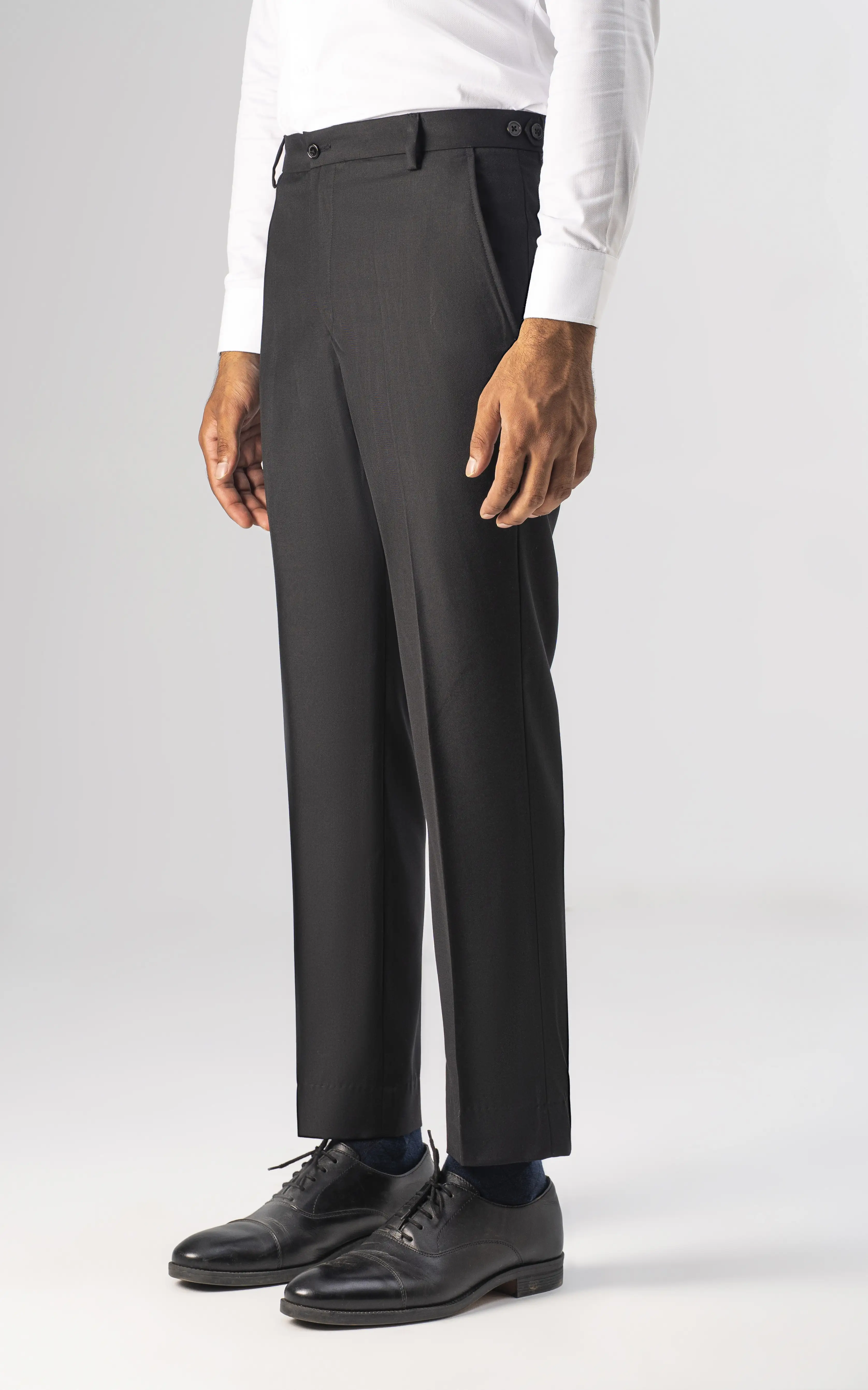 Adjustable Waist Dress Pant Black