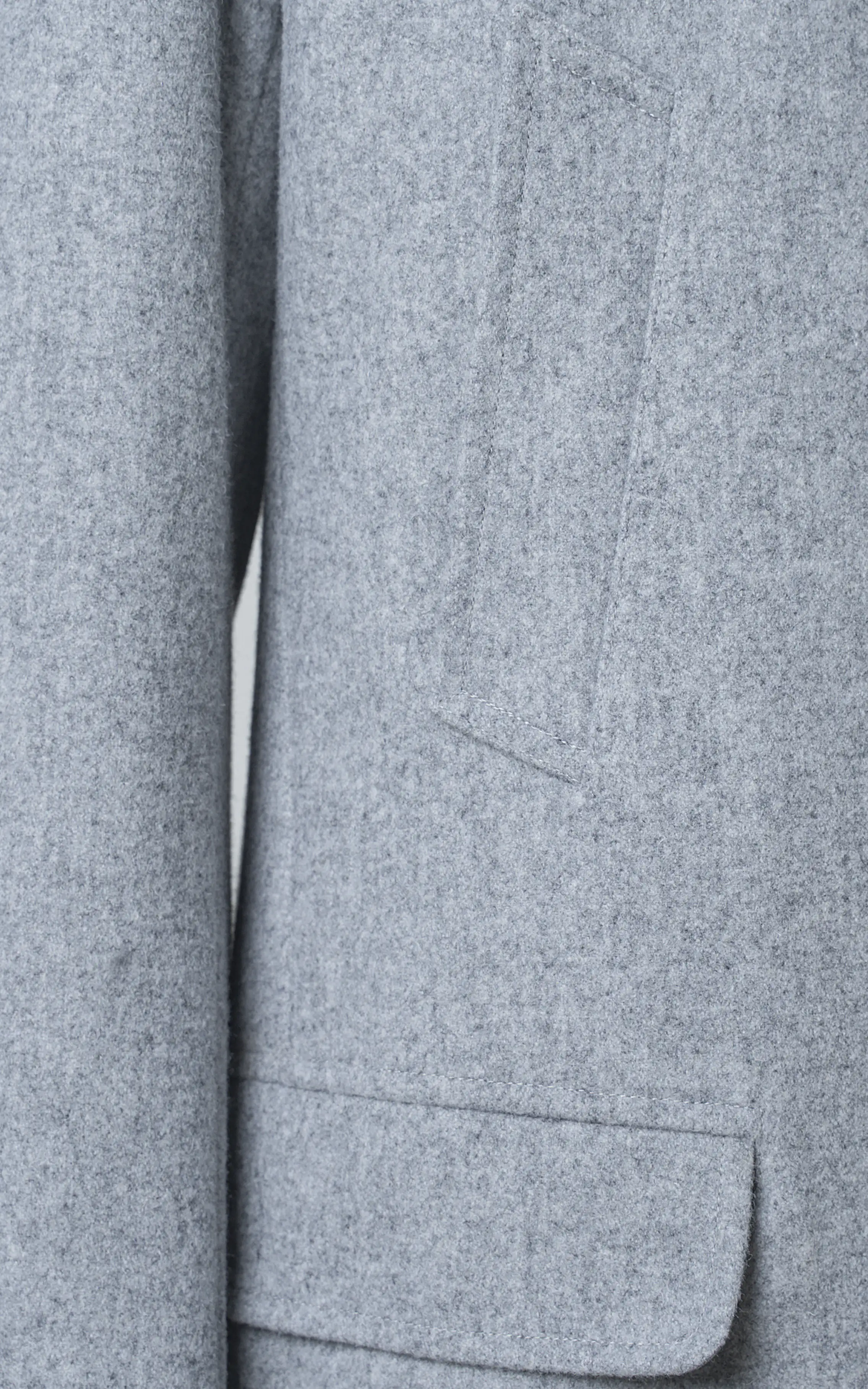 BAN COLLAR SMART FIT LONG COAT LIGHT GREY - Image 3