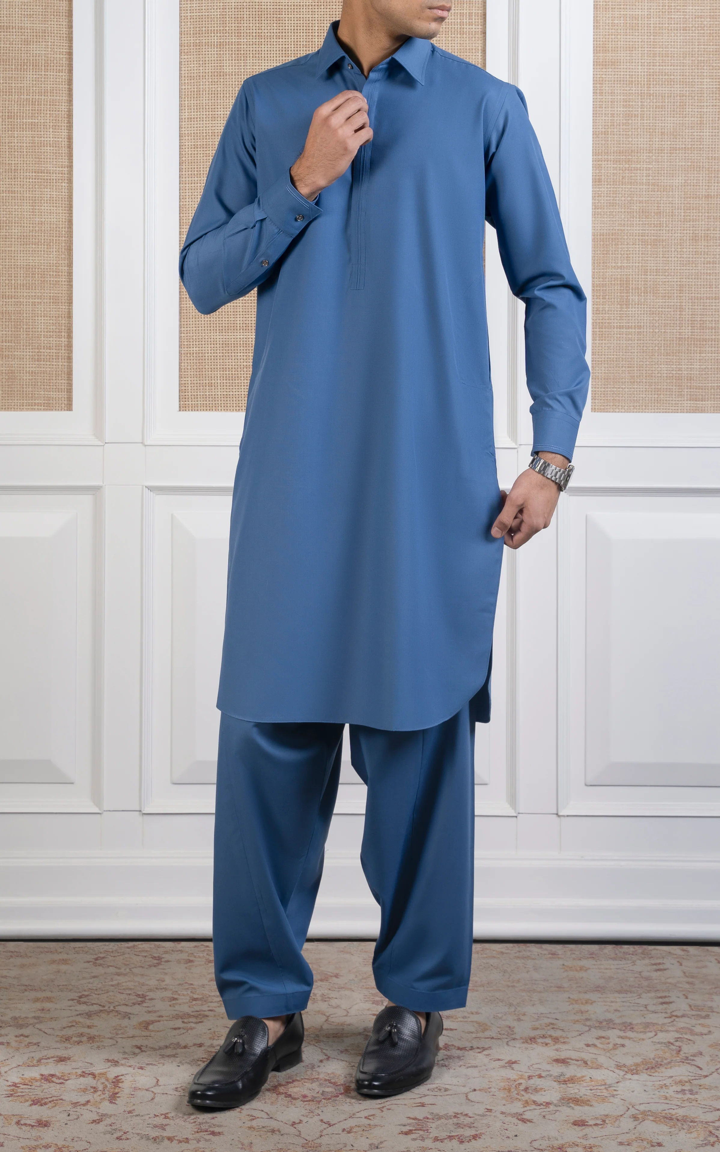 BLENDED KAMEEZ SHALW-SIGNATURE COLLECTION CERULEAN BLUE - Image 5
