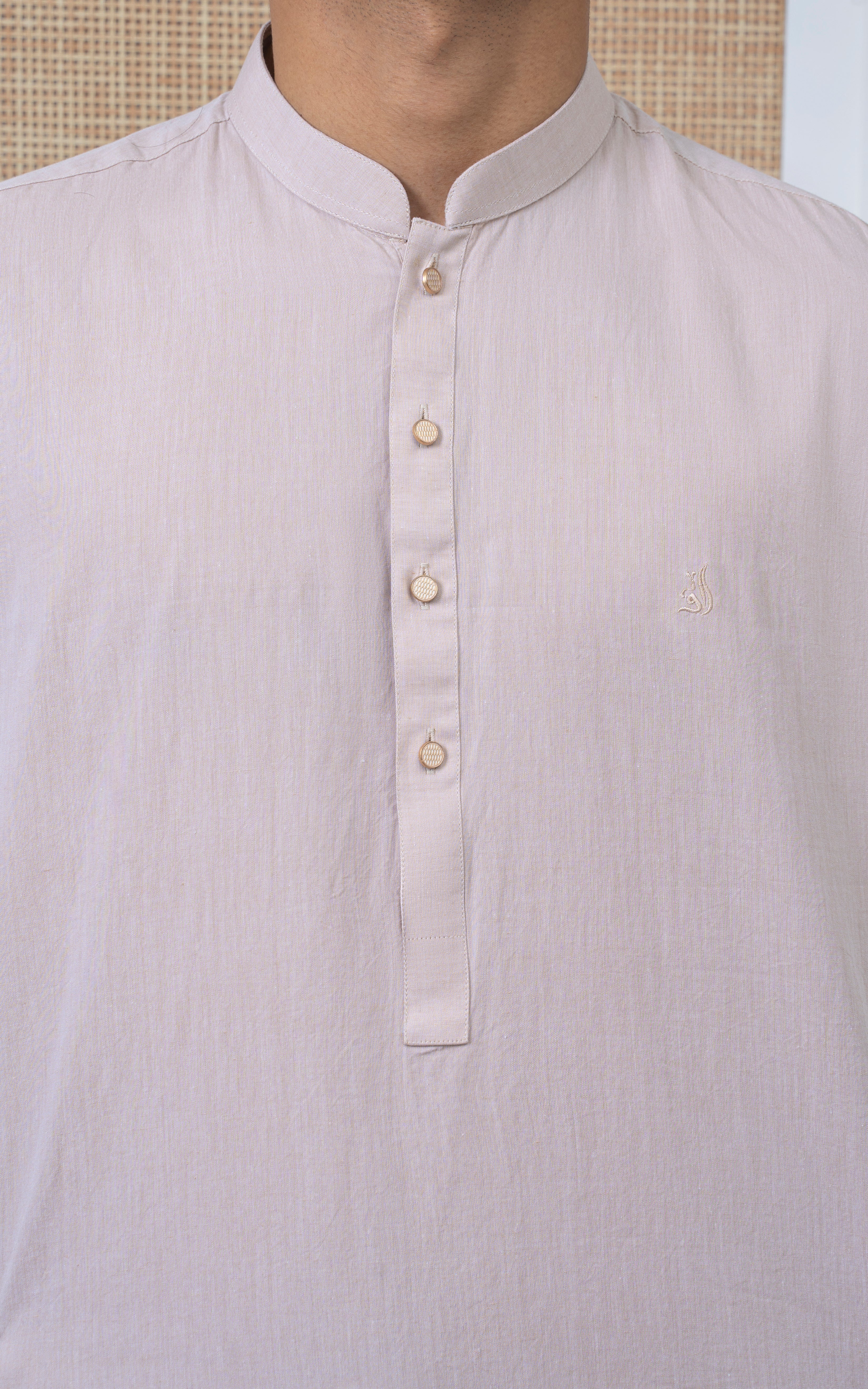 BLENDED KAMEEZ SHALWAR - CLASSIC COLLECTION LIGHT BEIGE - Image 5