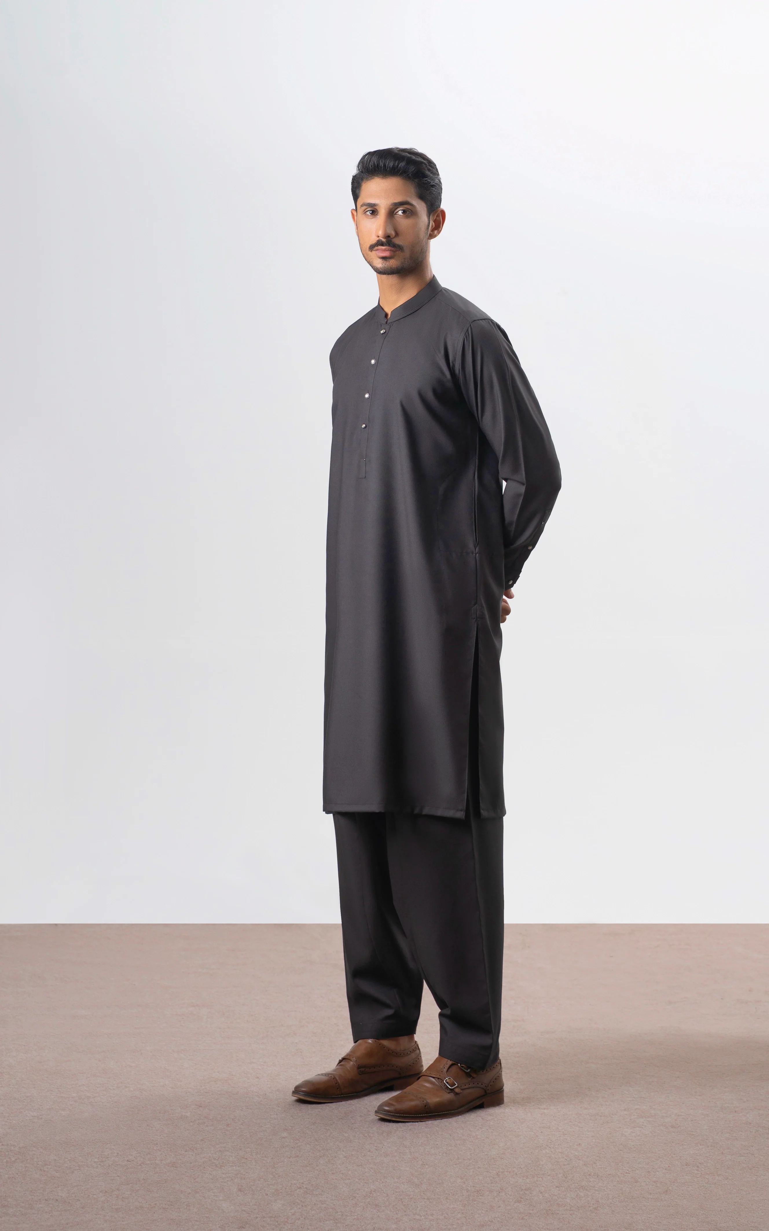 BLENDED KAMEEZ SHALWAR | EXECUTIVE COLLECTION DARK GREY
