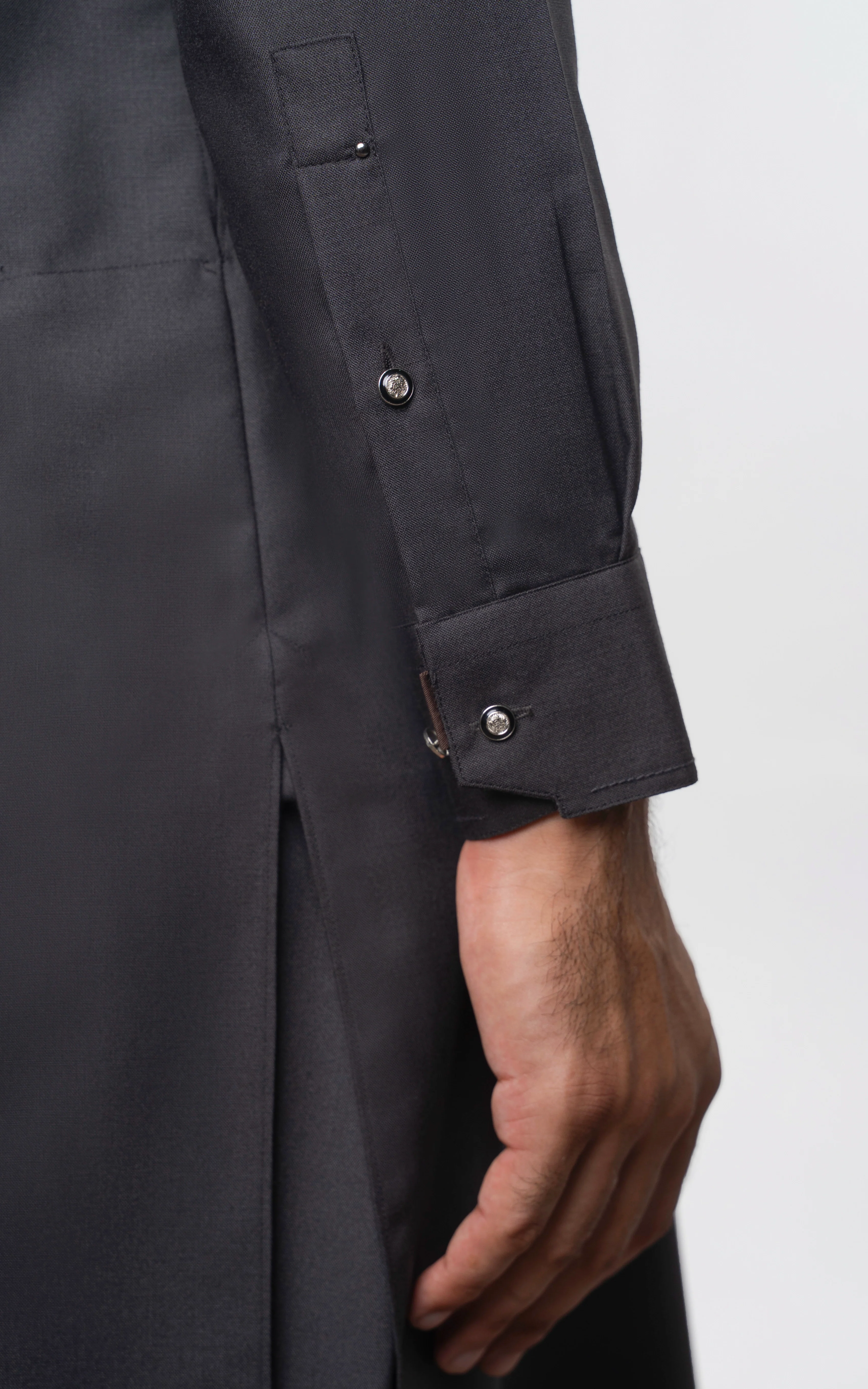 BLENDED KAMEEZ SHALWAR | EXECUTIVE COLLECTION DARK GREY - Image 5