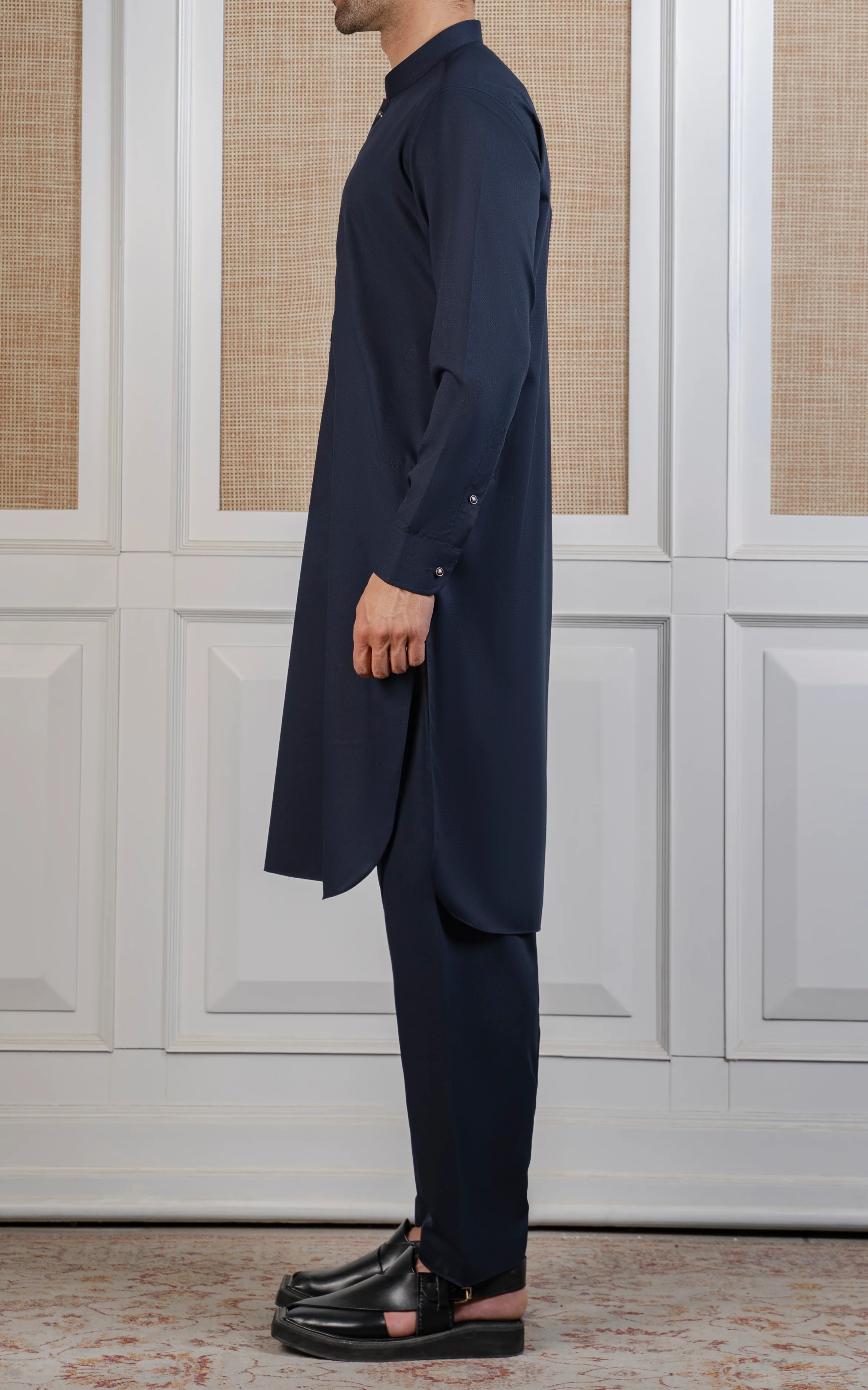 BLENDED KAMEEZ SHALWAR - SIGNATURE COLLECTION NAVY - Image 4