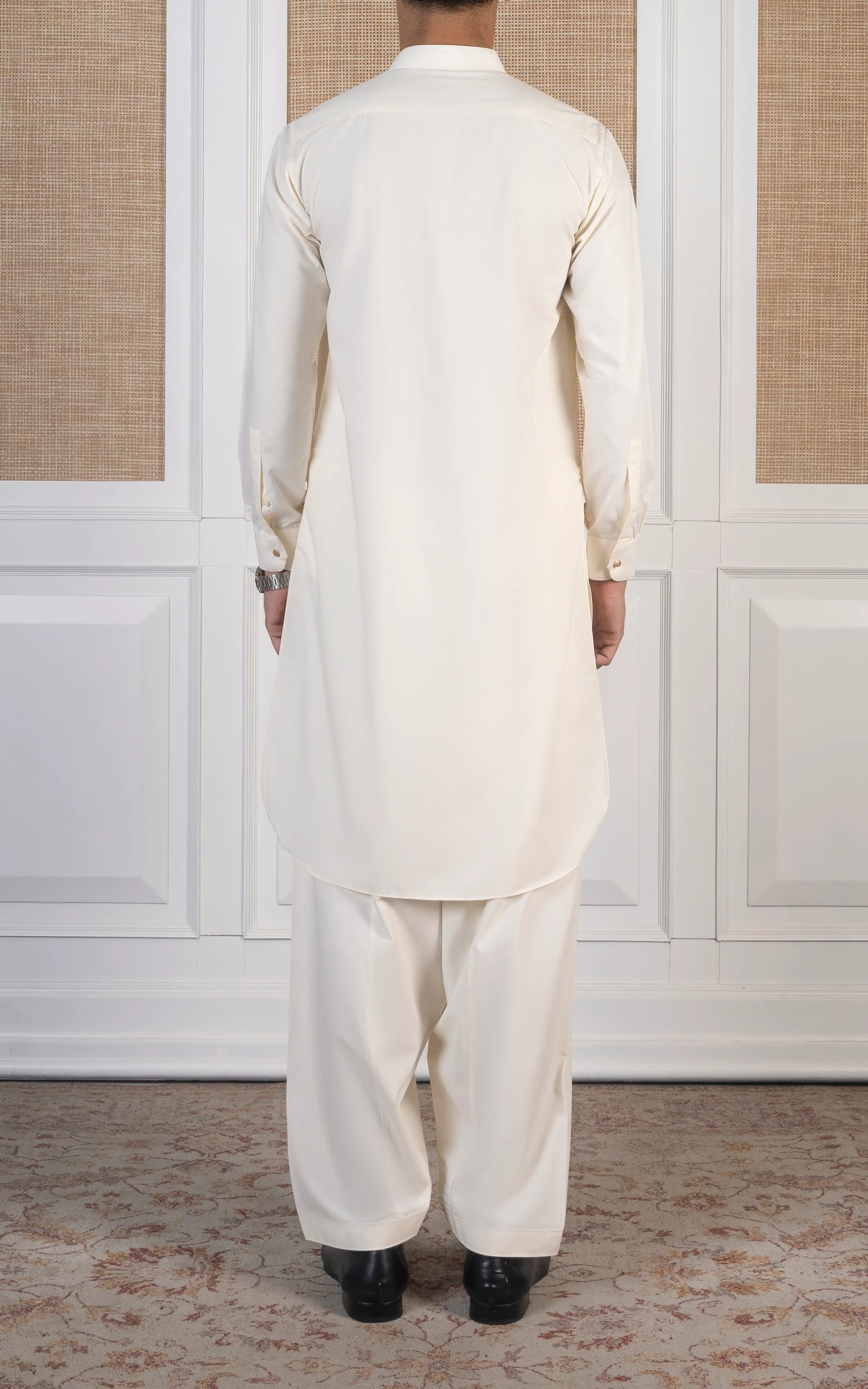 BLENDED KAMEEZ SHALWAR -SIGNATURE COLLECTION OFF WHITE - Image 5