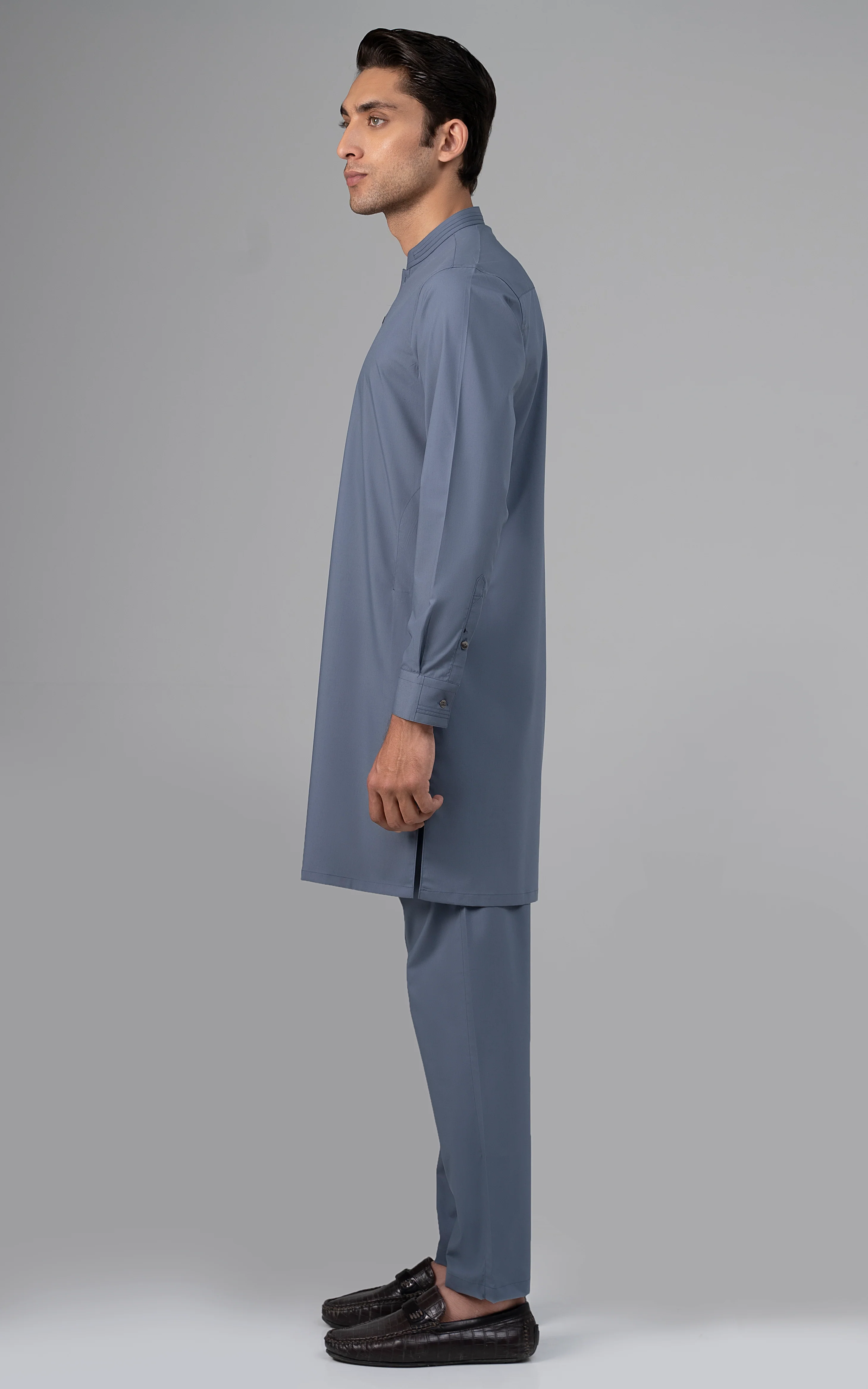 BLENDED KURTA PAJAMA - PREMIUM COLLECTION FROST BLUE - Image 3