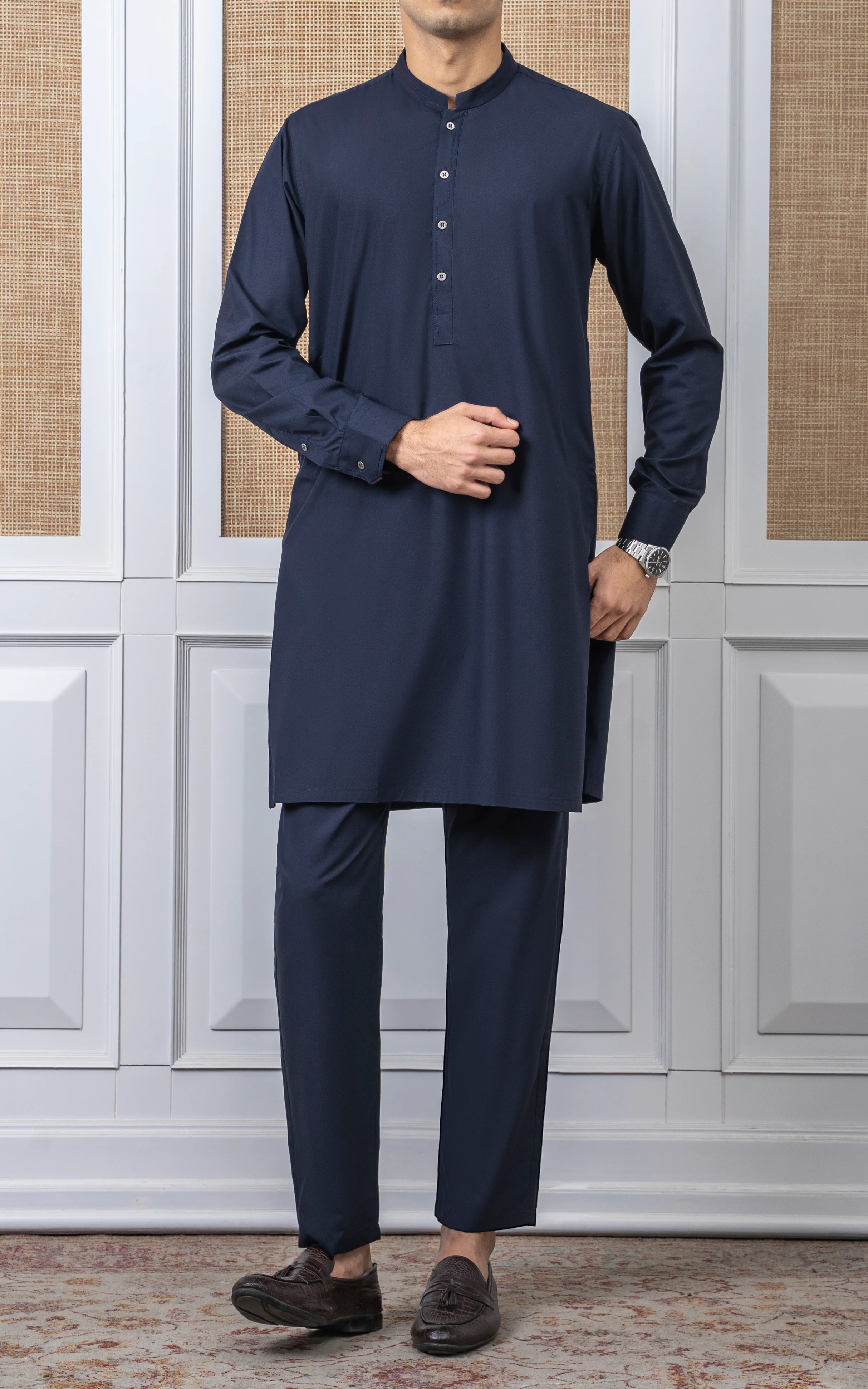 BLENDED KURTA PAJAMA - PREMIUM COLLECTION NAVY