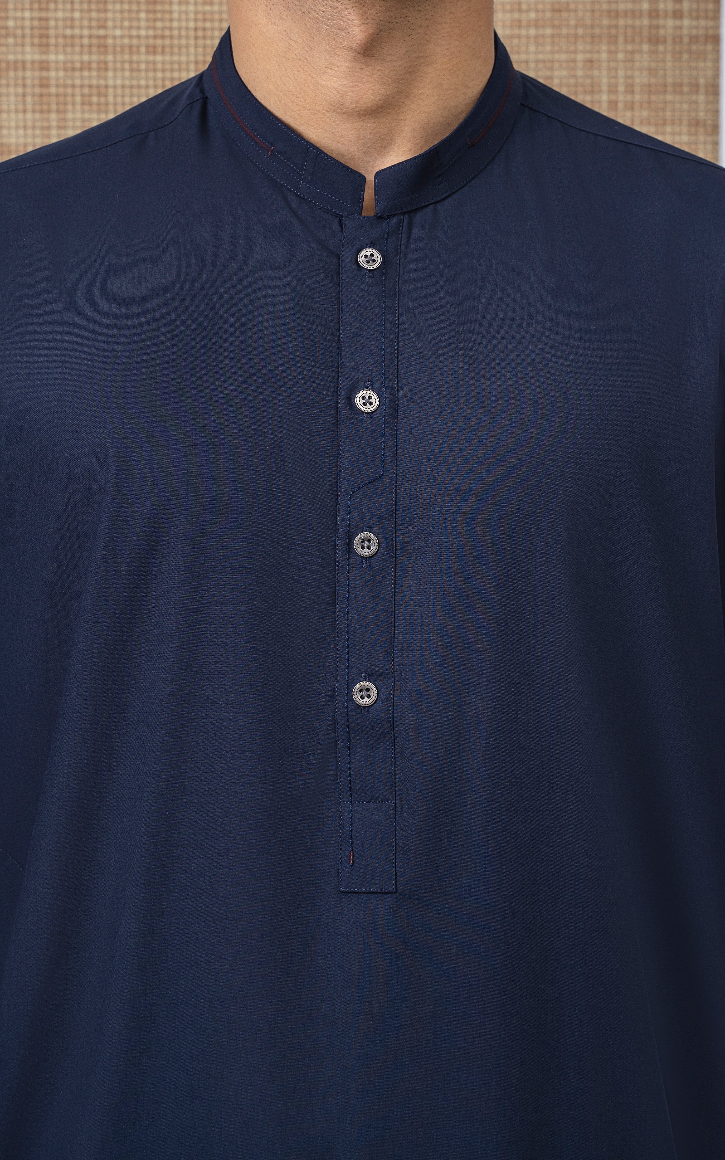 BLENDED KURTA PAJAMA - PREMIUM COLLECTION NAVY - Image 2