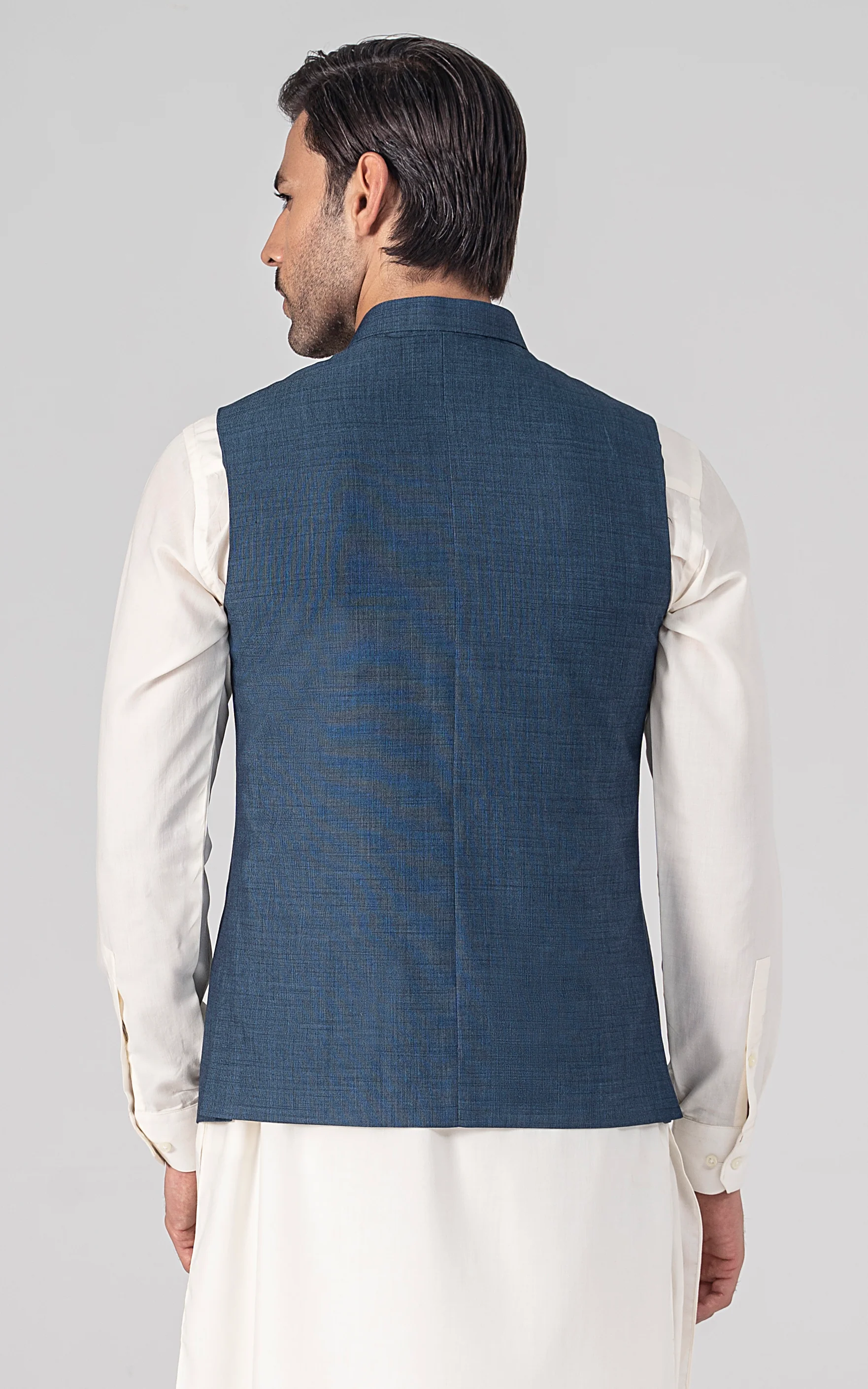 BLENDED WAISTCOAT - SIGNATURE COLLECTION INDIGO BLUE - Image 4