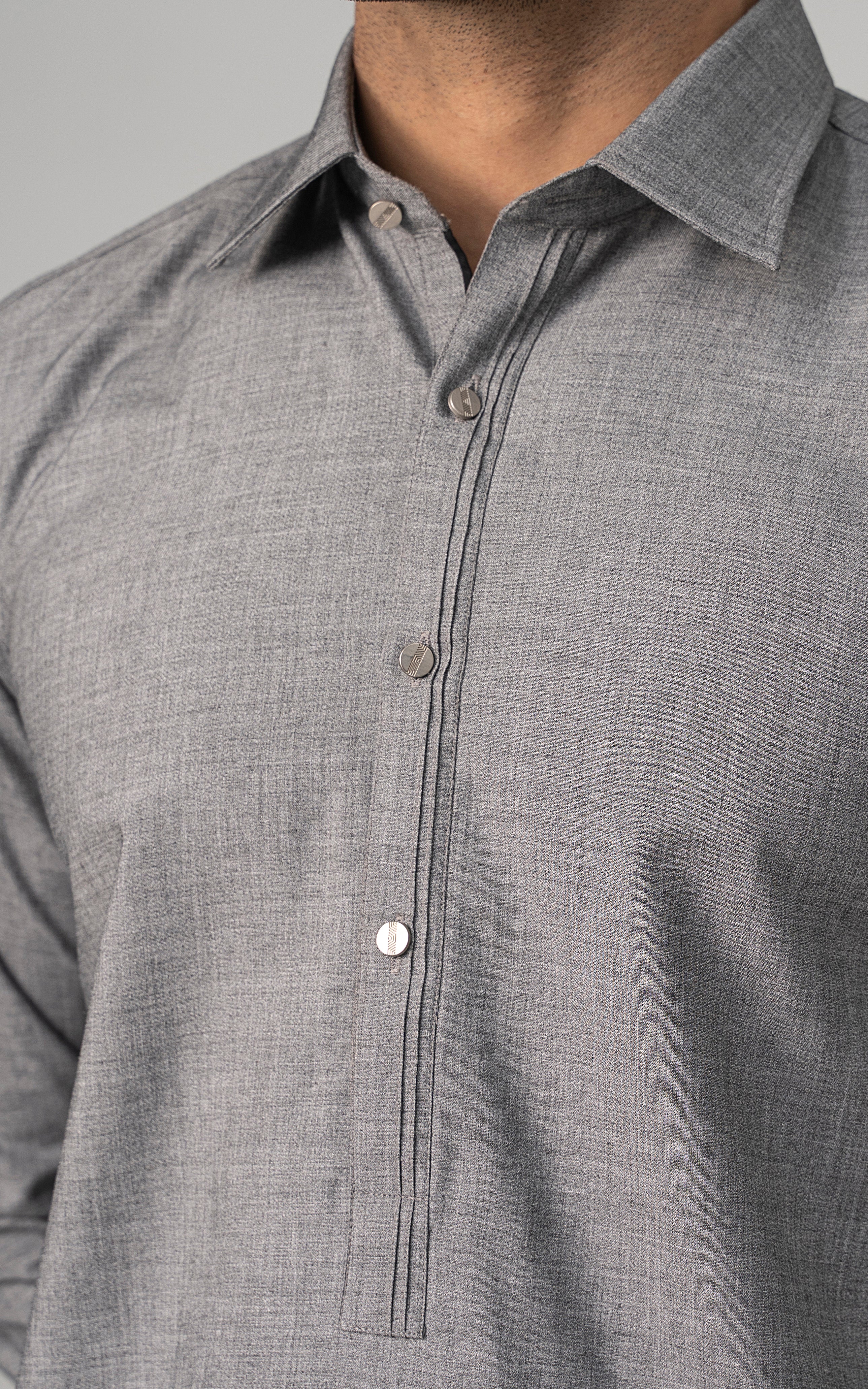 BLENDED WASH & WEAR -CLASSIC COLLECTION GREY MELANGE - Image 2