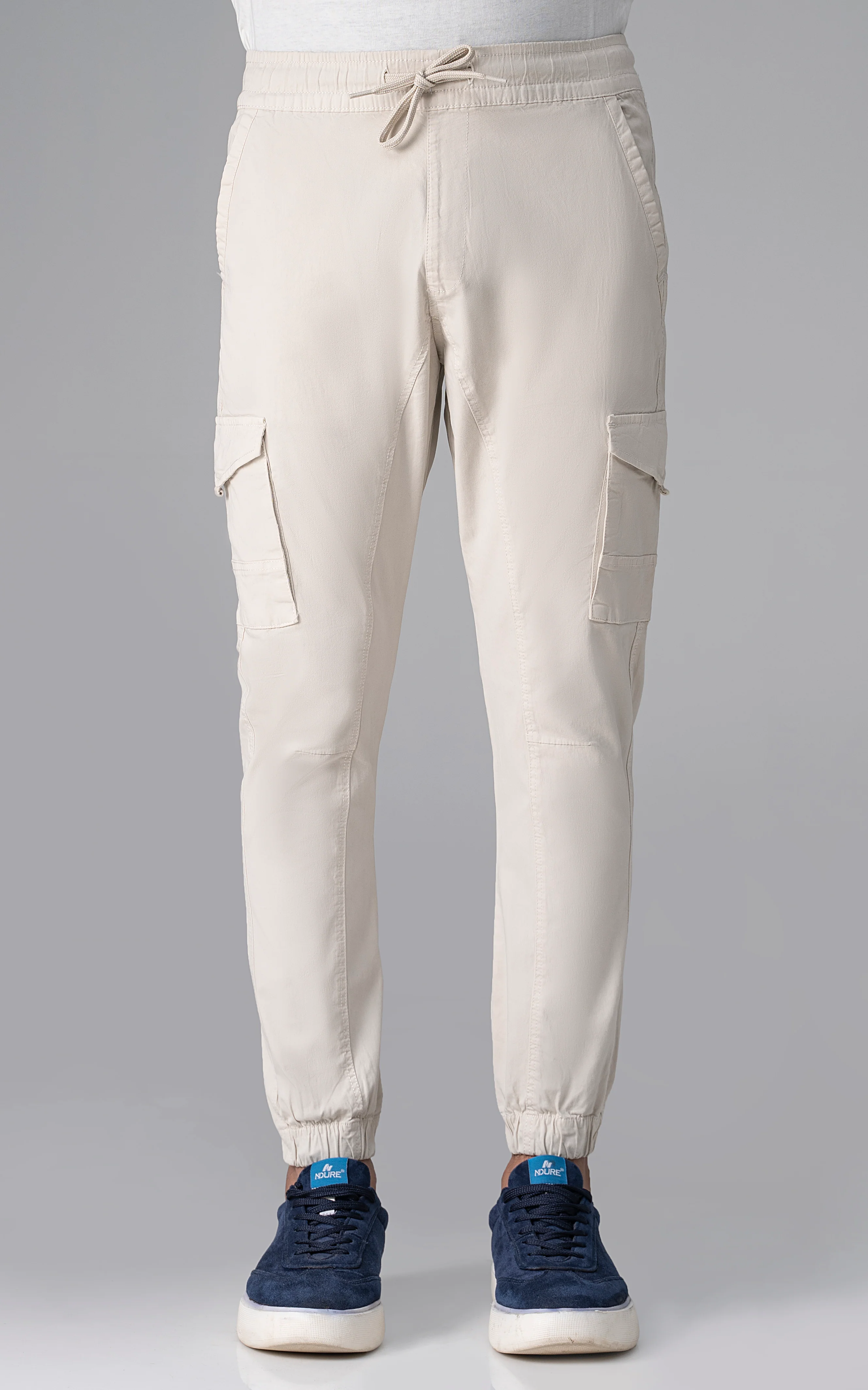 CARGO JOGGER TROUSER BEIGE - Image 2