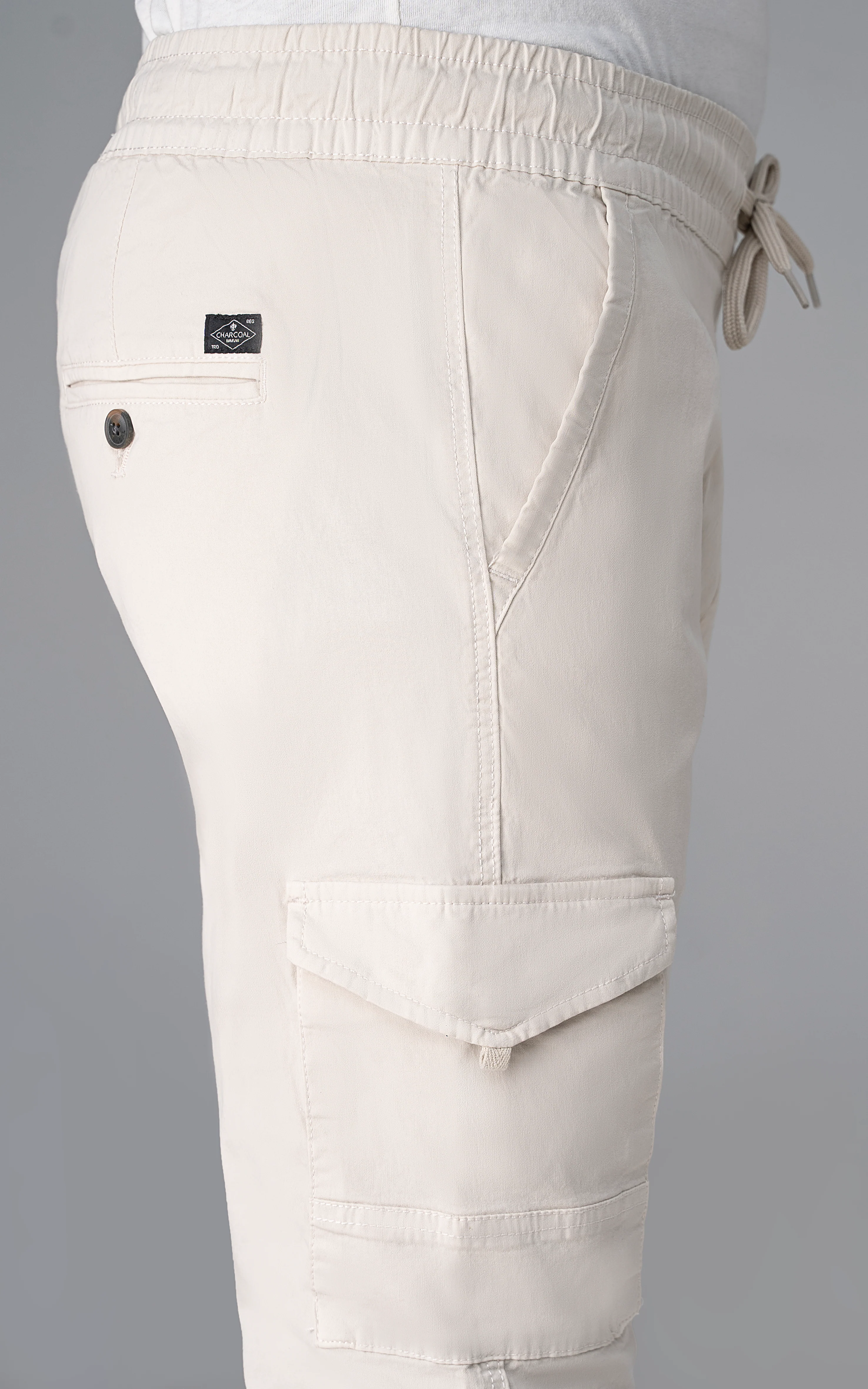 CARGO JOGGER TROUSER BEIGE - Image 3